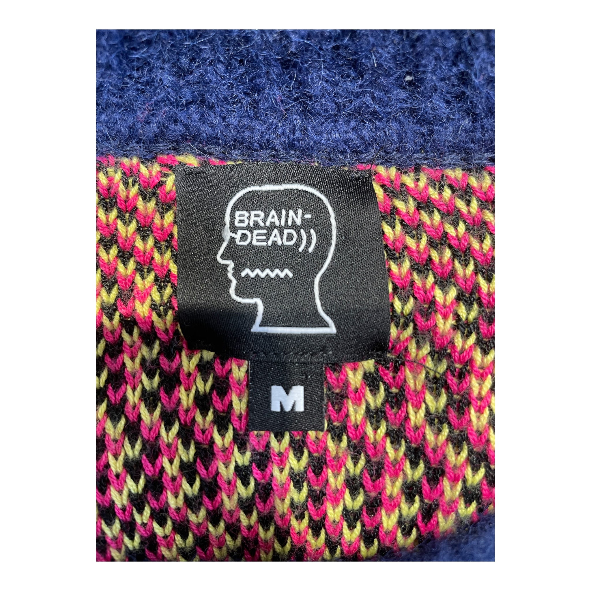 Brain Dead/Heavy Sweater/M/Graphic/Wool/BLU/pink guy graphic view 3