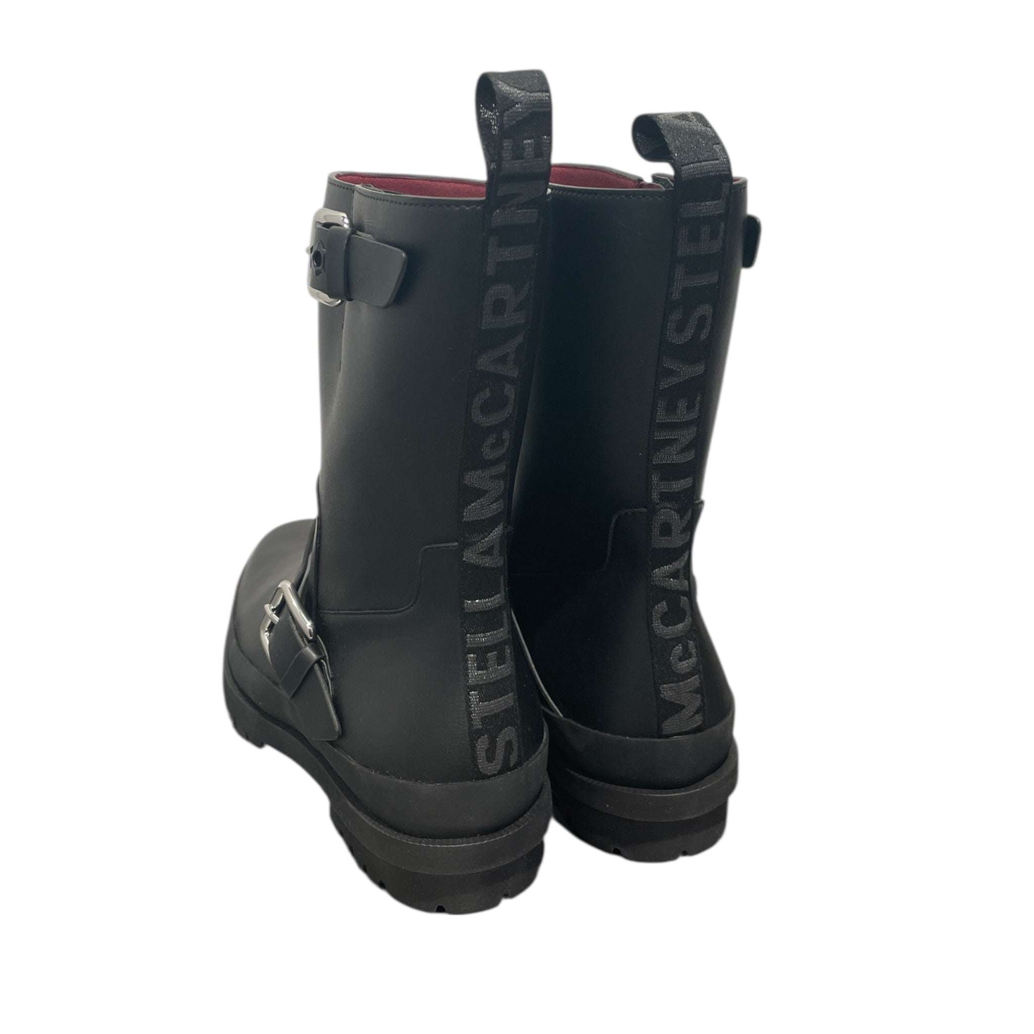 STELLAMcCARTNEY/Boots/EU 40/Leather/BLK/Fringe/TRACE BUCKLE BIKER BOOTS view 2