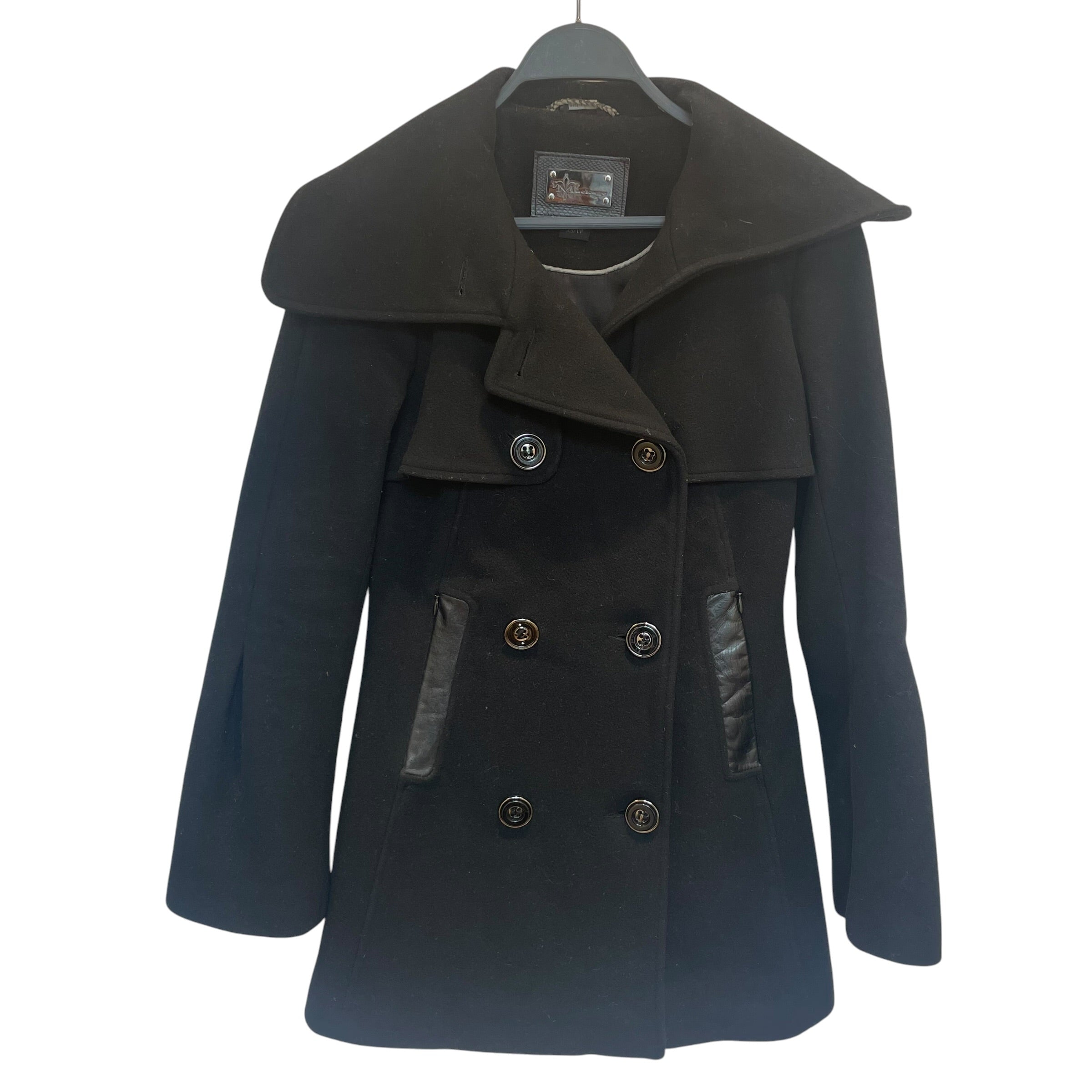 MACKAGE/Trench Coat/XS/Wool/BLK/8 BUTTON/LEATHER POCKET LINING view 2