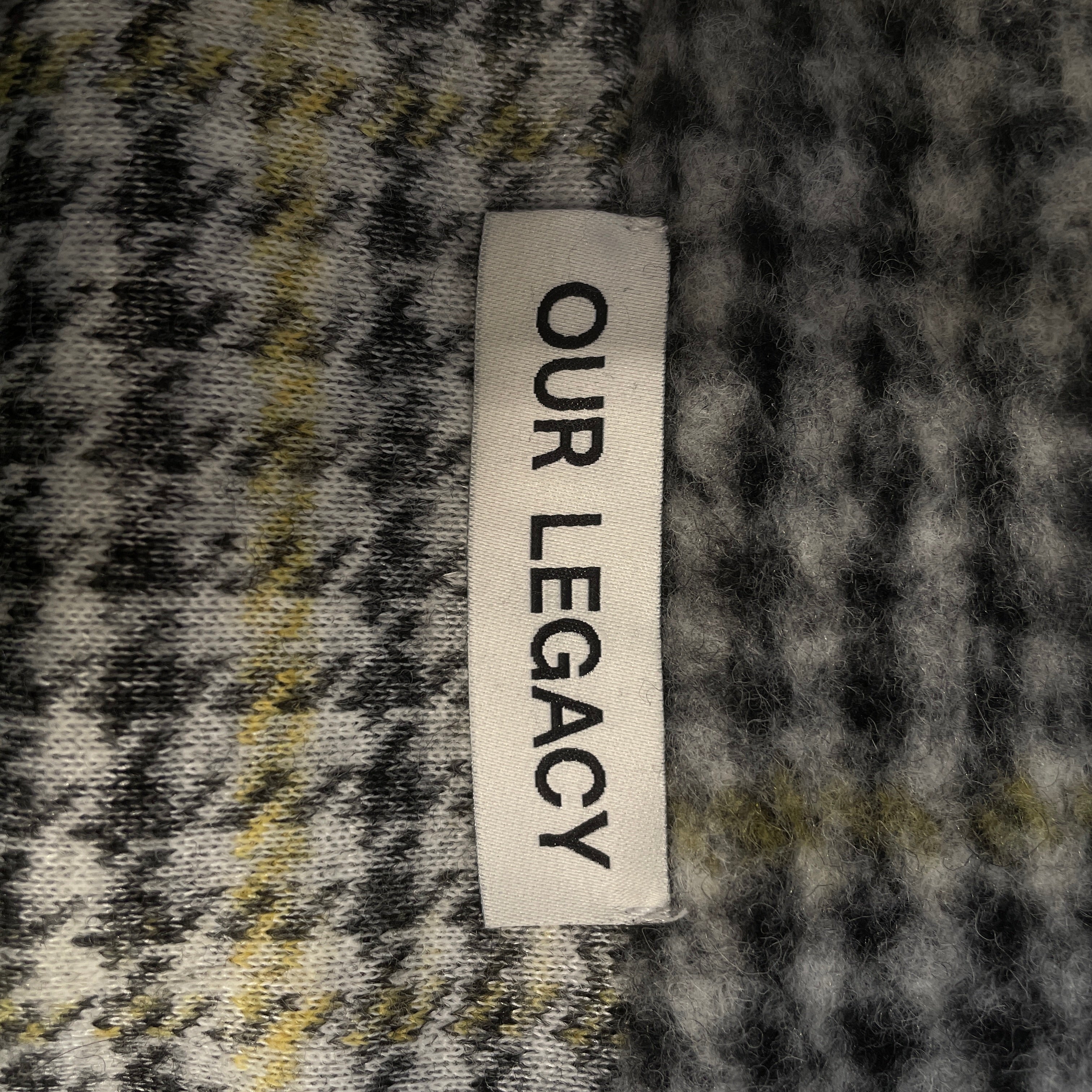 OUR LEGACY/Fleece Jkt/48/Cotton/MLT/Plaid/BLK,GREY,GRN view 3