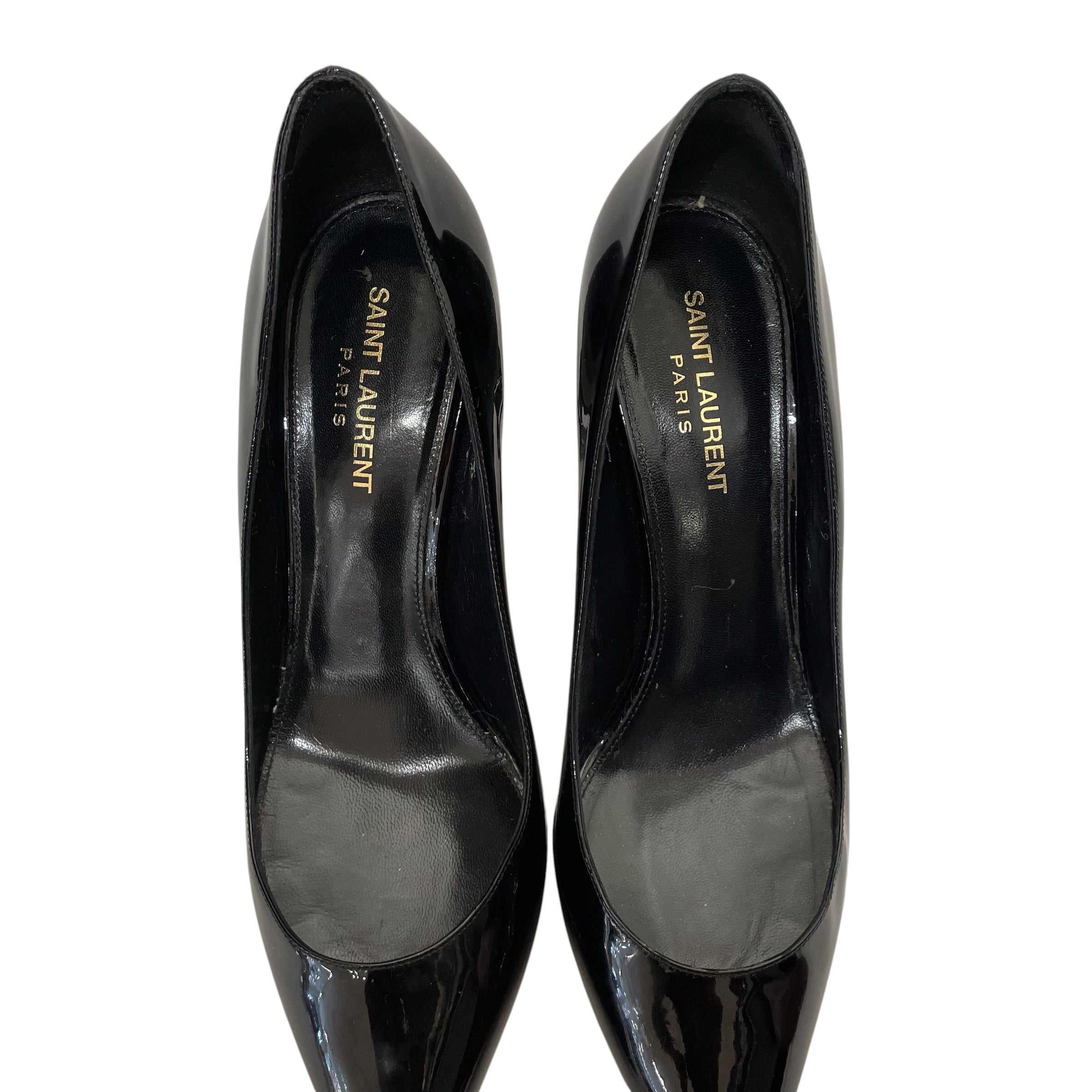 SAINT LAURENT/Heels/EU 39/Leather/BLK/V-Tip/opyum heels view 4