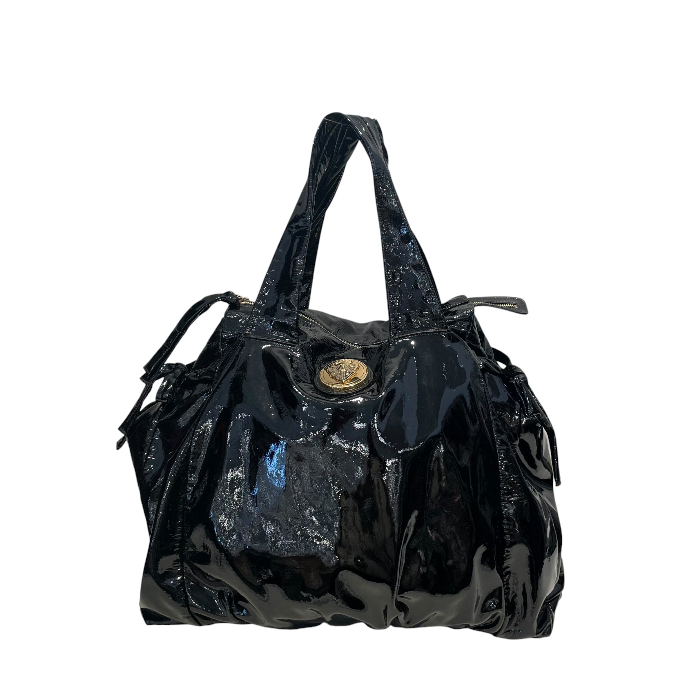GUCCI/Tote Bag/Leather/BLK/hysteria patent vinyl view 1