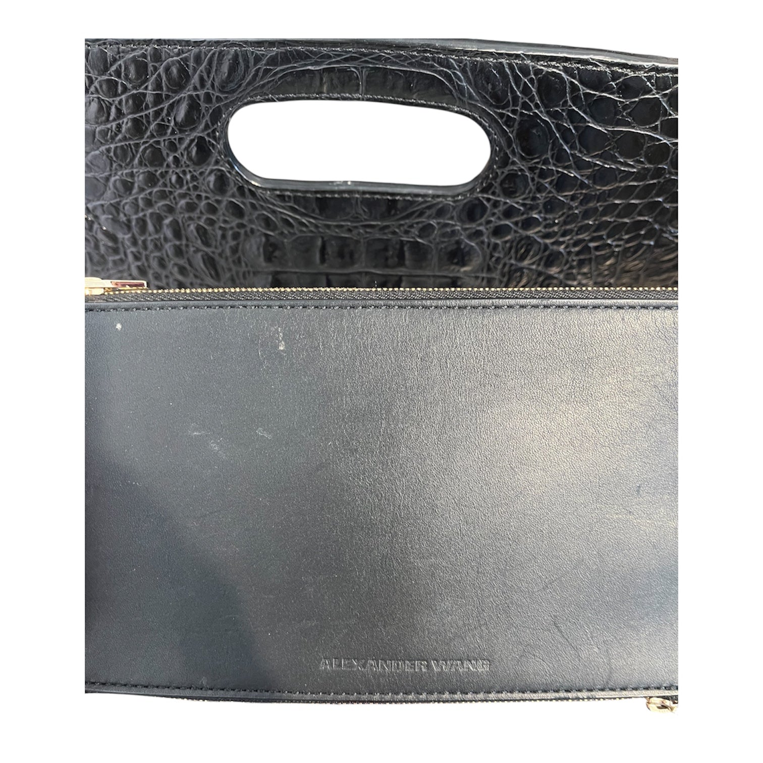 Alexander Wang/Tote Bag/Leather/BLK/CROC TOTE BAG SHOULDER view 4