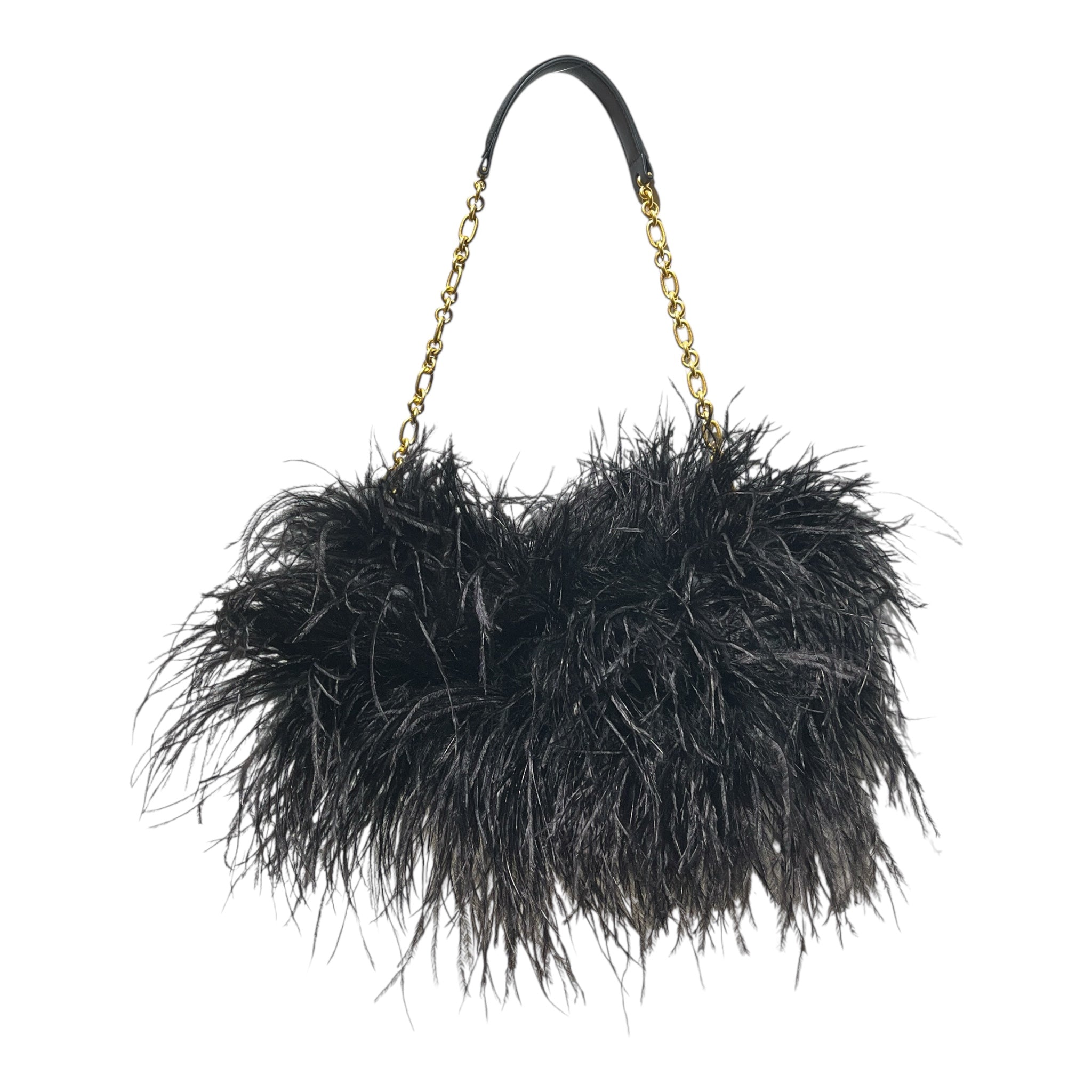 BALMAIN/Cross Body Bag/BLK/feather bag view 3