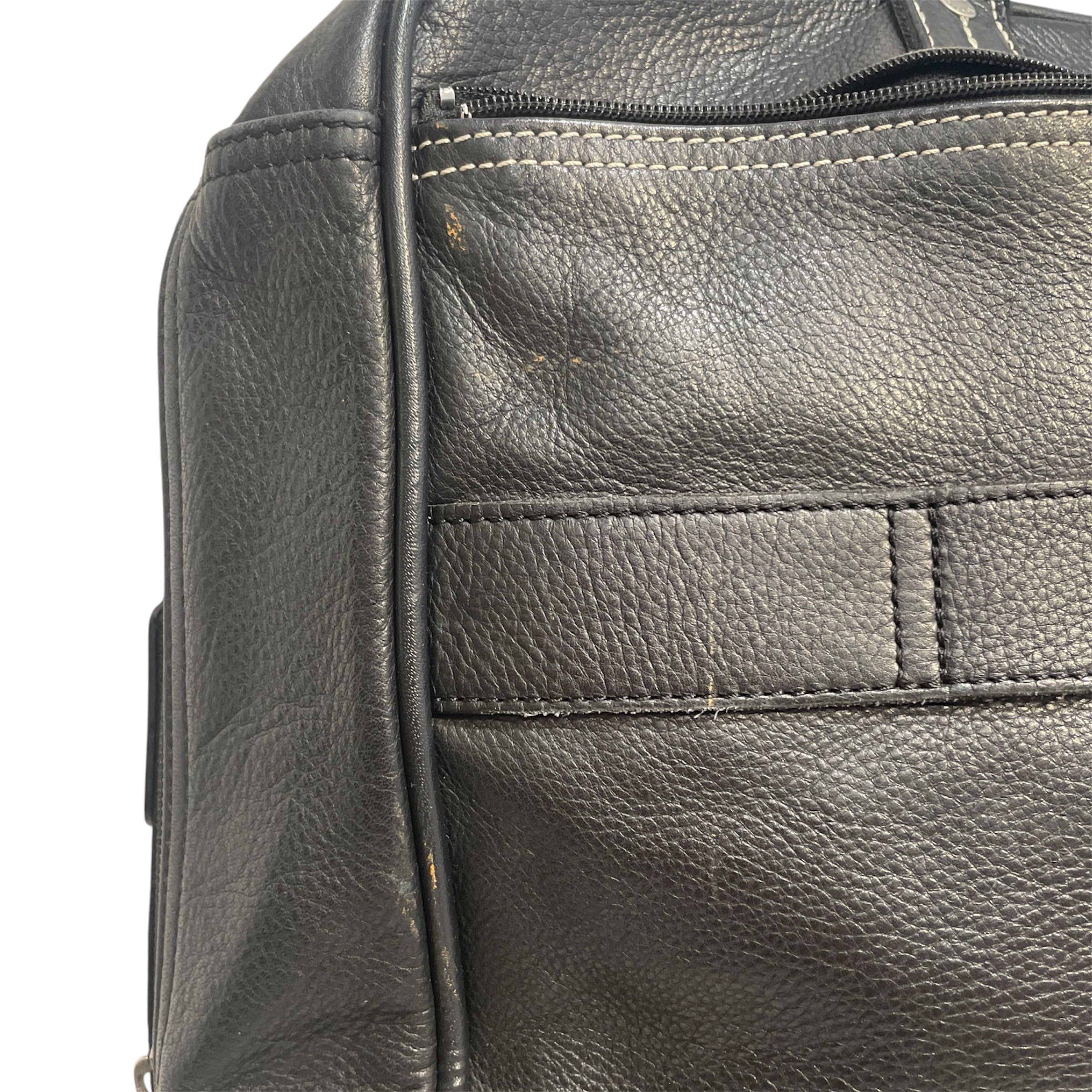 LONGCHAMP/Attache Case/Leather/BLK/Messanger Bag view 4