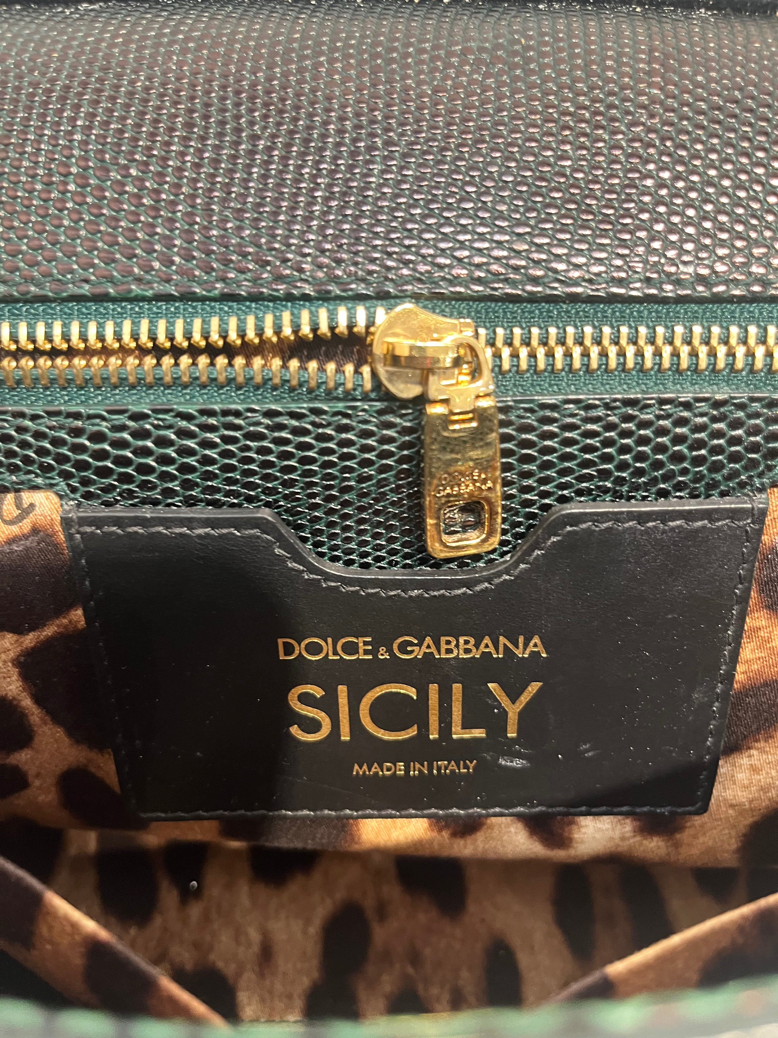 DOLCE&GABBANA/Hand Bag/Leather/GRN/MUTICOLOR CRYSTAL DG LOGO view 5