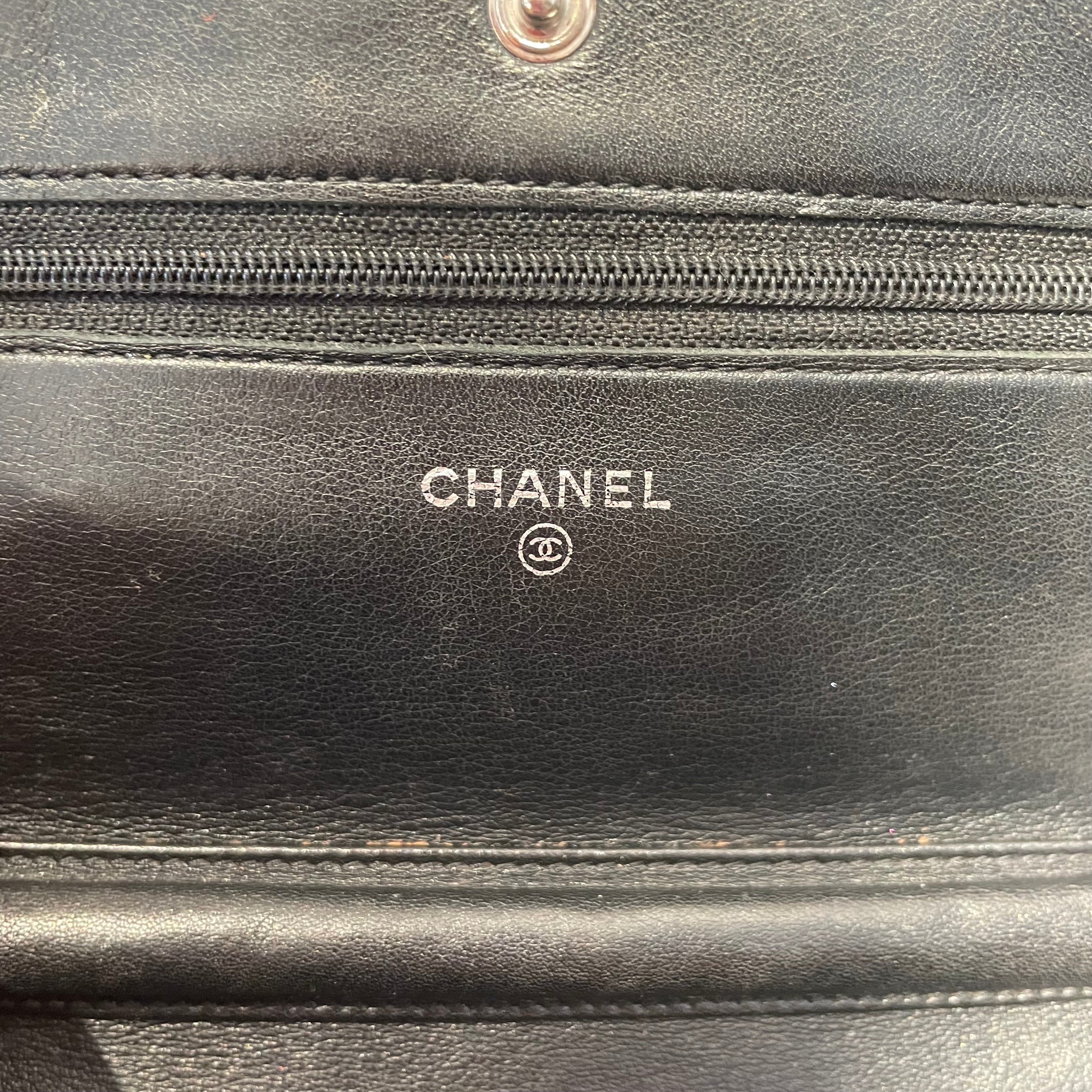CHANEL/Cross Body Bag/Nylon/BLK/Chanel CC Wallet On Chain view 6