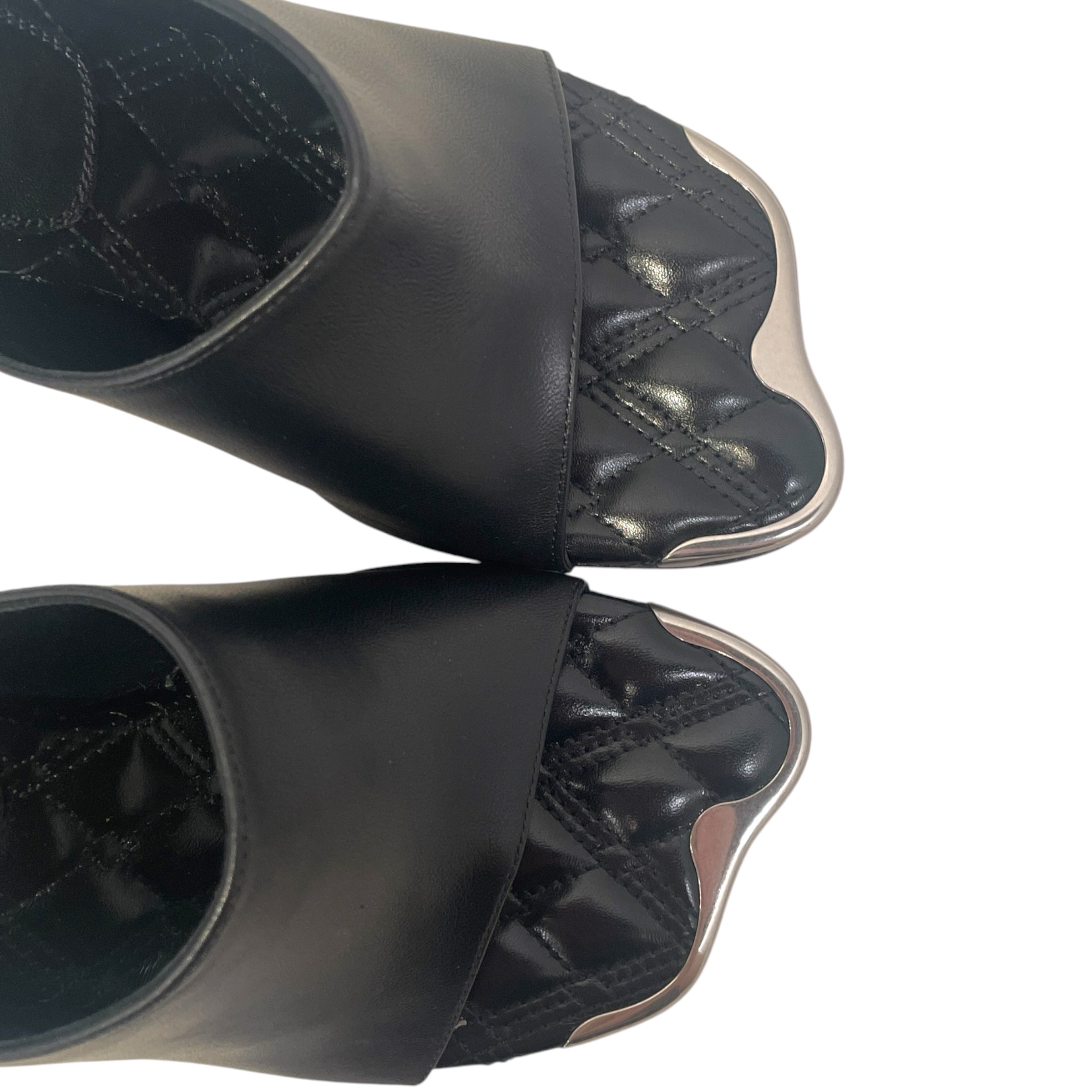 BURBERRY/Heels/EU 37/Leather/BLK/Duck Mule view 4