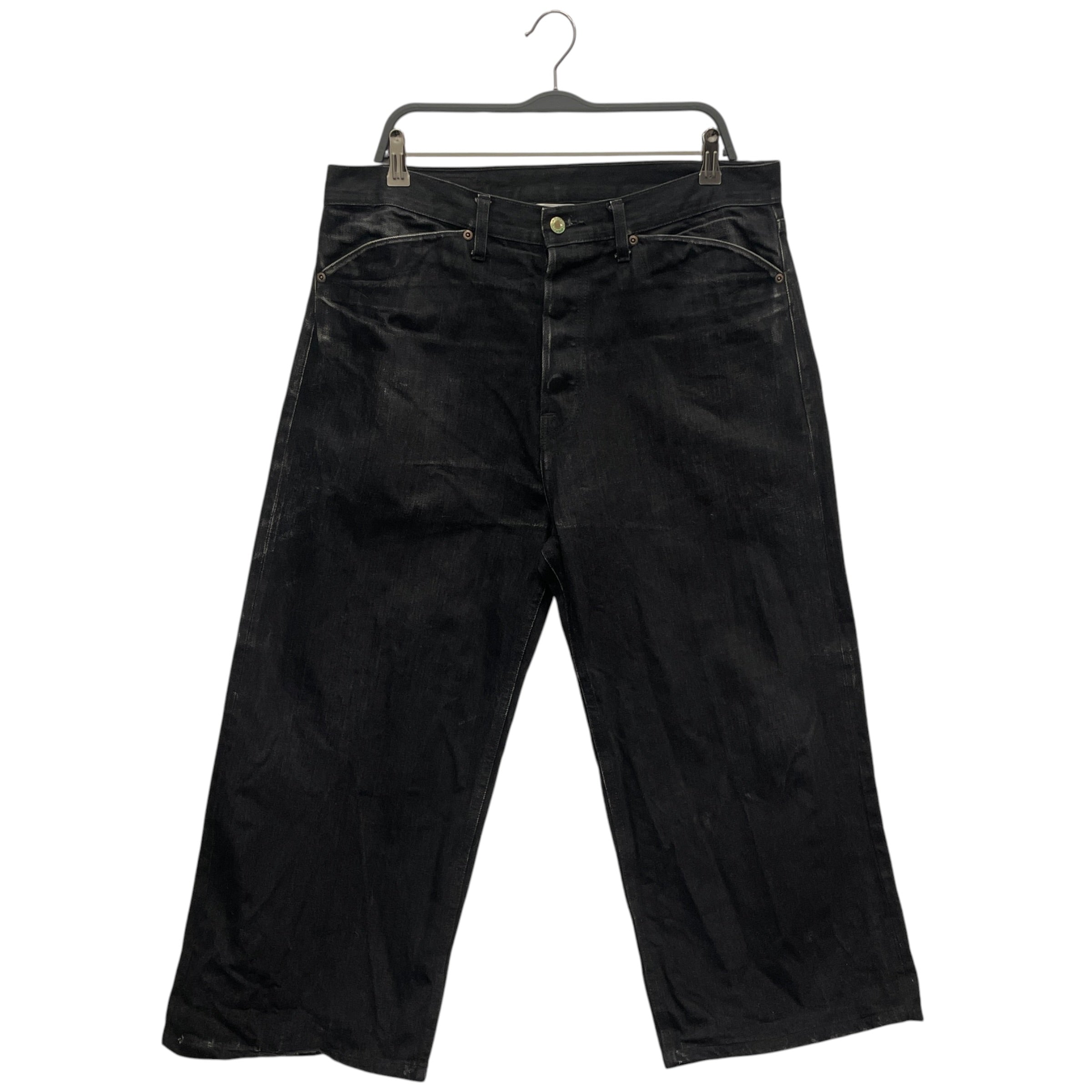 Brain Dead/Pants/34/Cotton/BLK/WIDE LEG SELVEDGE view 1