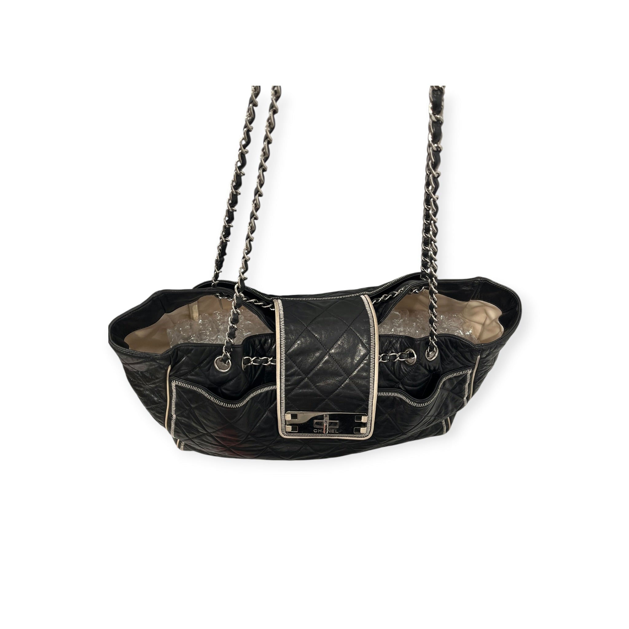 CHANEL/Bag/Lambskin/BLK/EAST WEST LAMBSKIN REISSUE view 5