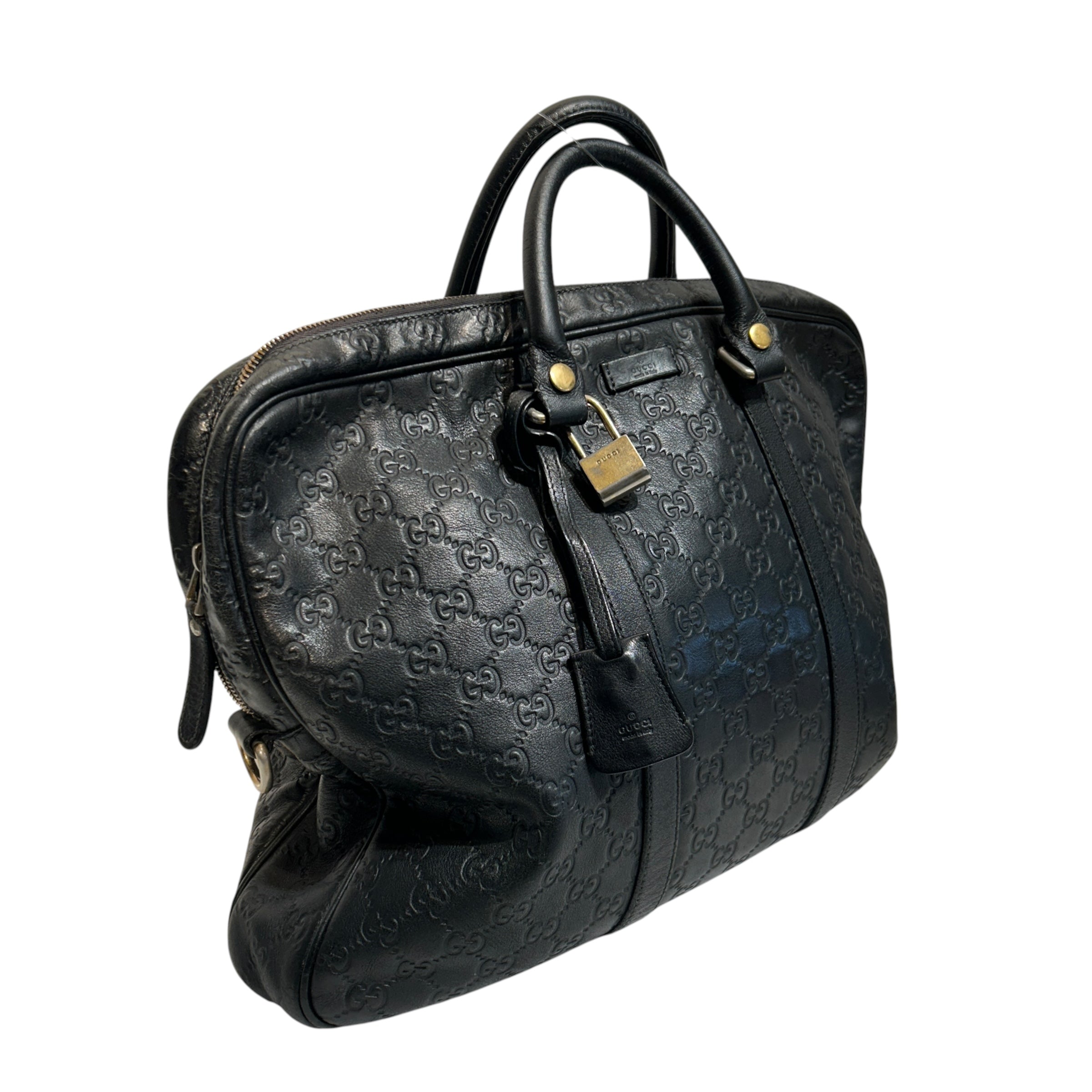 GUCCI/Briefcase/Monogram/Leather/BLK/Guccissima Briefcase view 6