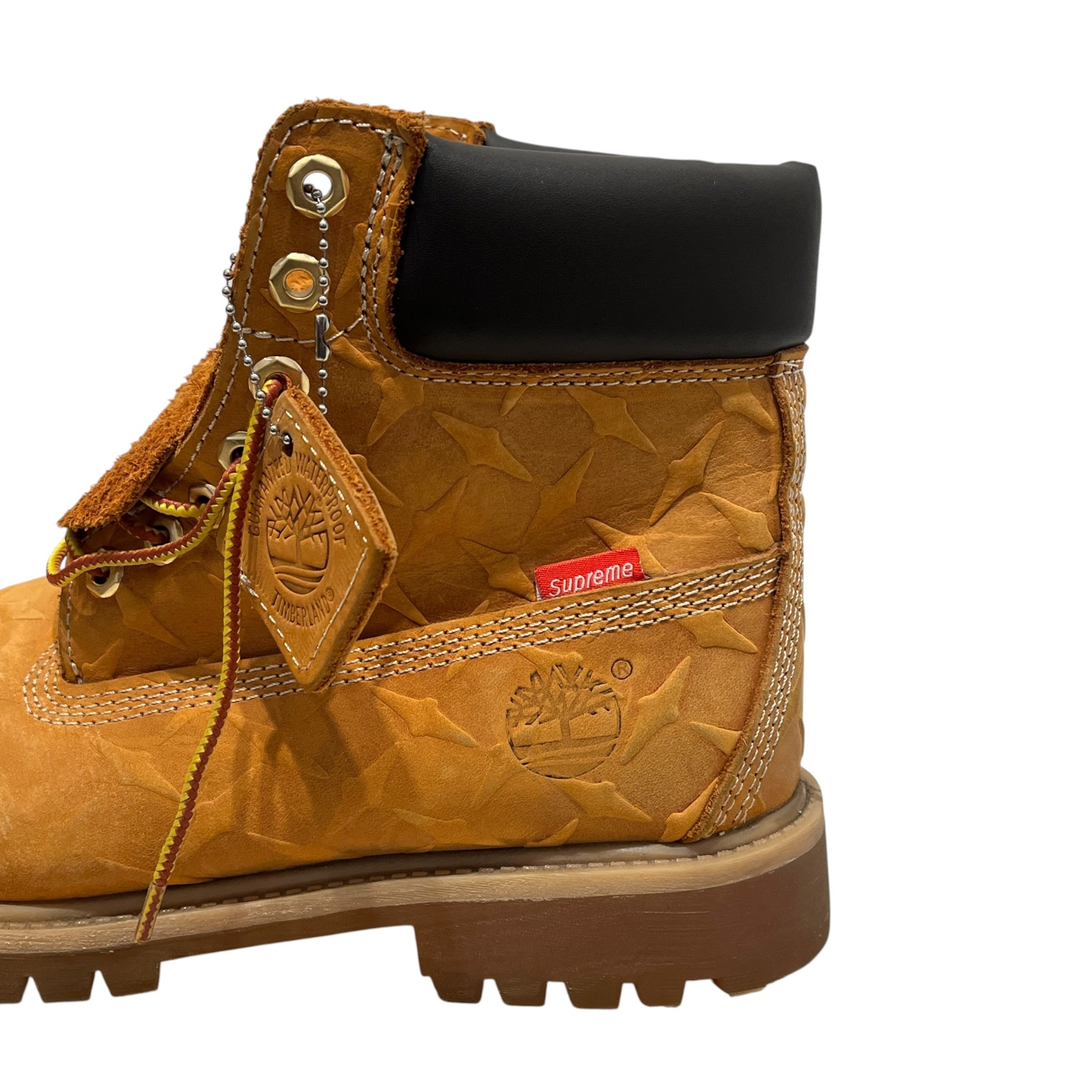 Supreme/Timberland/Boots/US 9/Leather/YEL/DIAMOND PLATED view 5