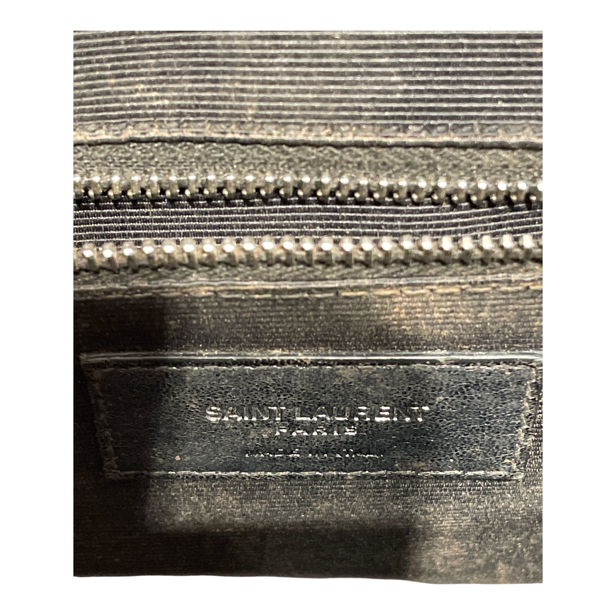 SAINT LAURENT/Hand Bag/Leather/GRY/Quilted Envelope Bag view 3