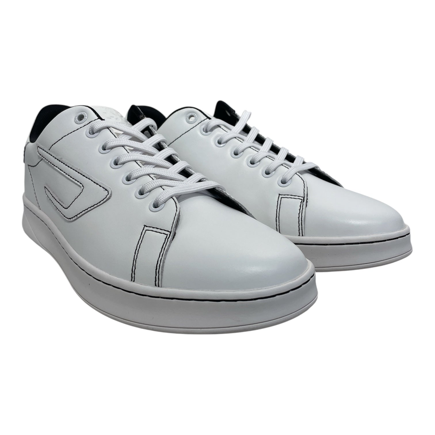 DIESEL/Low-Sneakers/US 10.5/Leather/WHT/ view 1