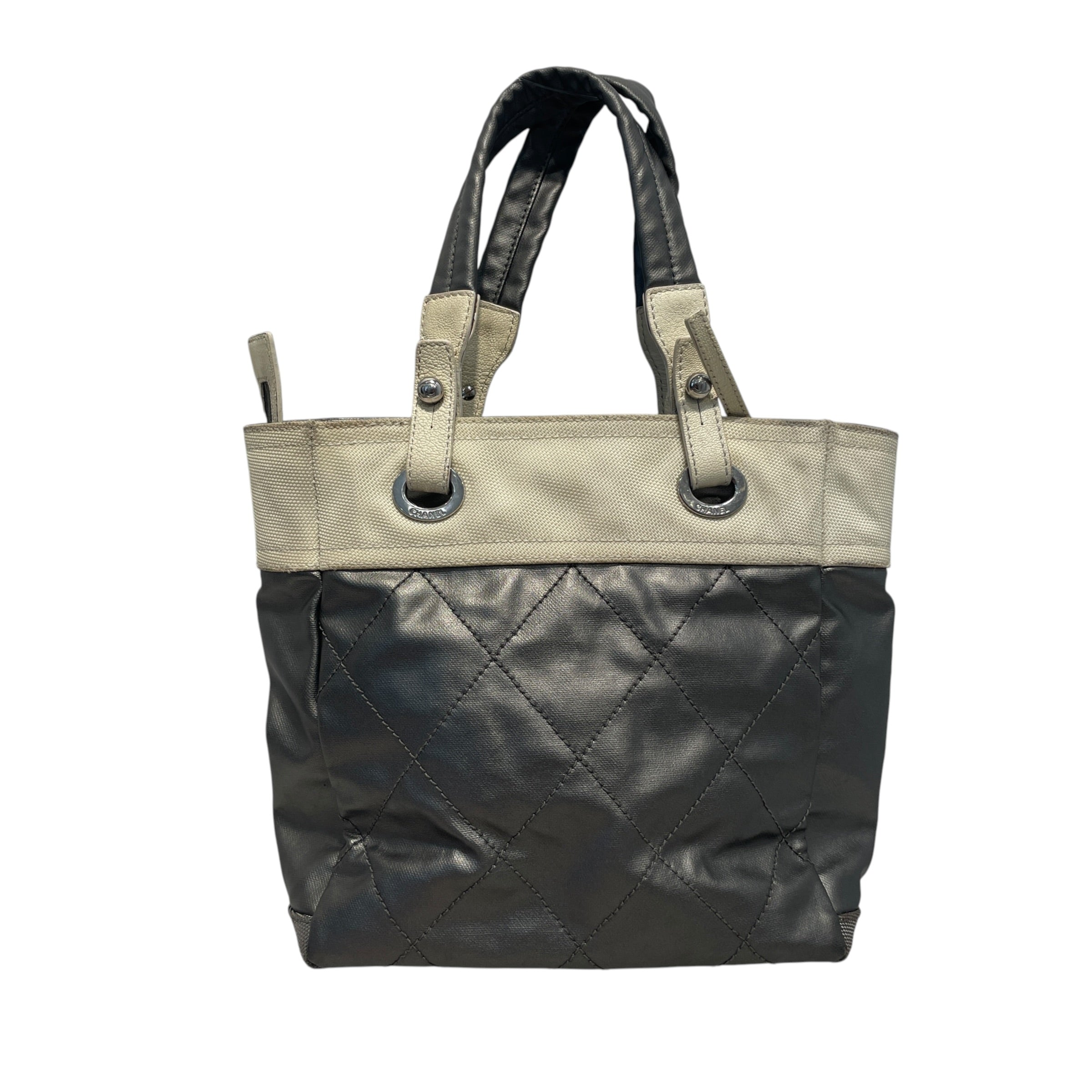 CHANEL/Tote Bag/Leather/SLV/Small Paris-Biarritz Tote Bag view 2