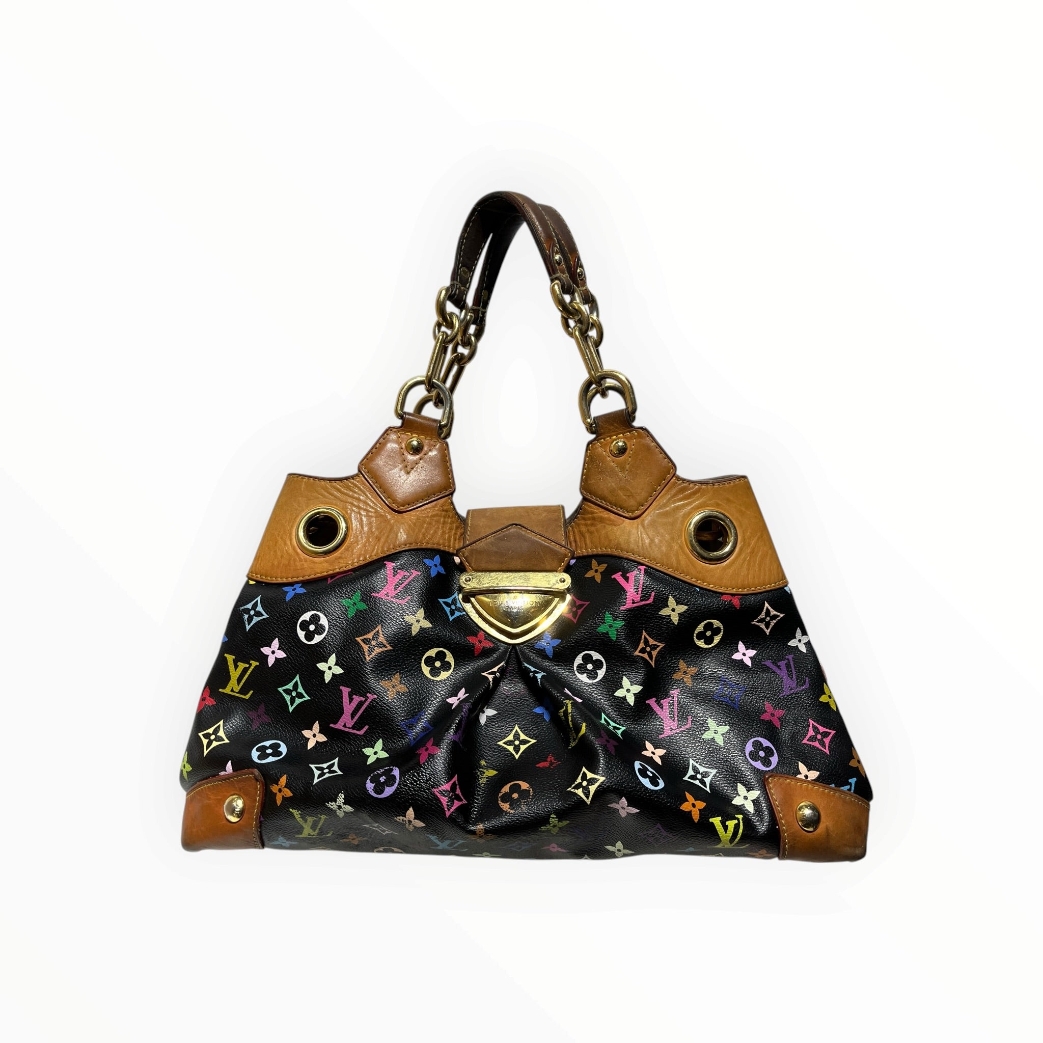 LOUIS VUITTON/Hand Bag/Monogram/Leather/BLK/Uwsula MM Multicolor view 1