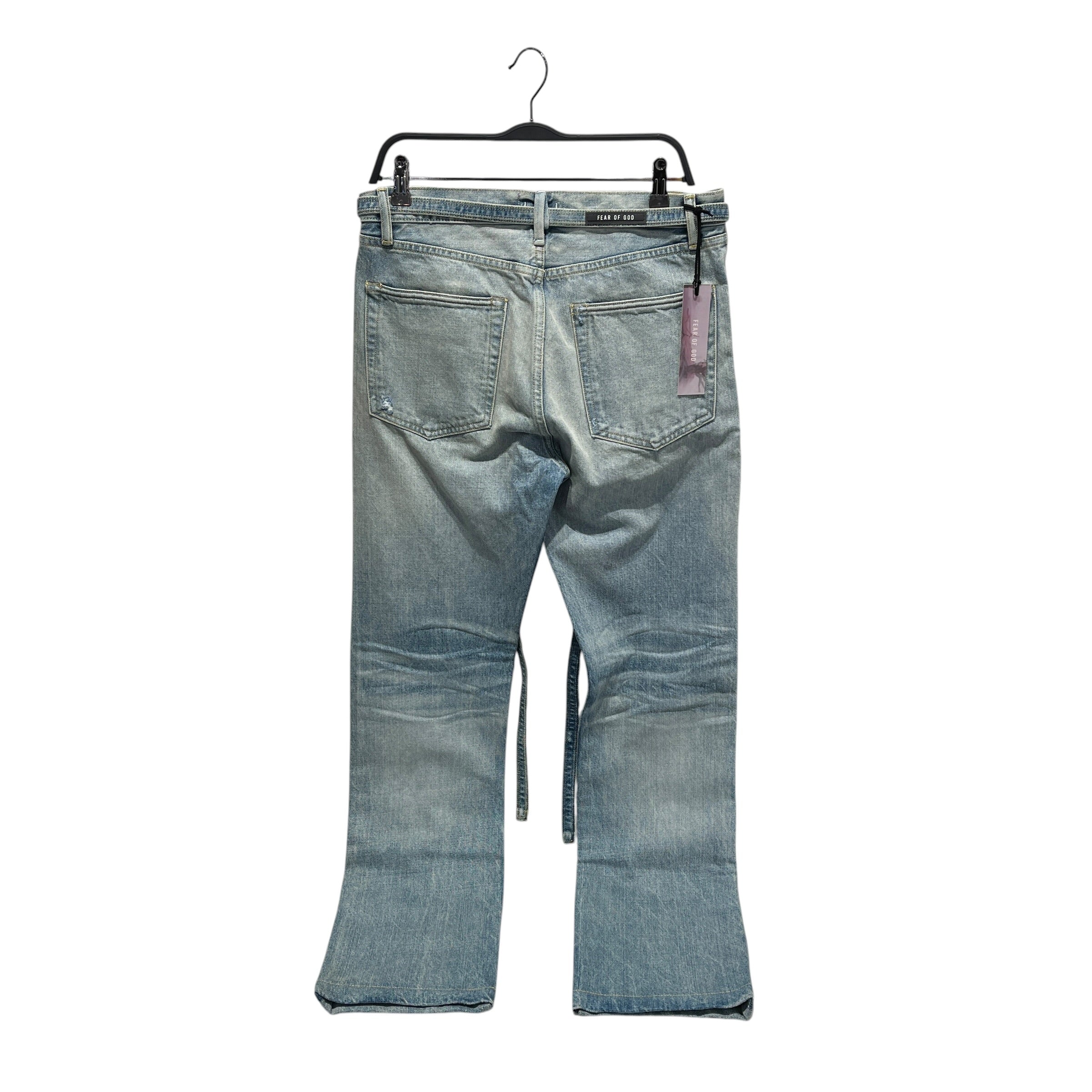 FEAR OF GOD/Straight Pants/32/Denim/BLU/SLIM DOUBLEKNEE BELTED LIGHT view 2