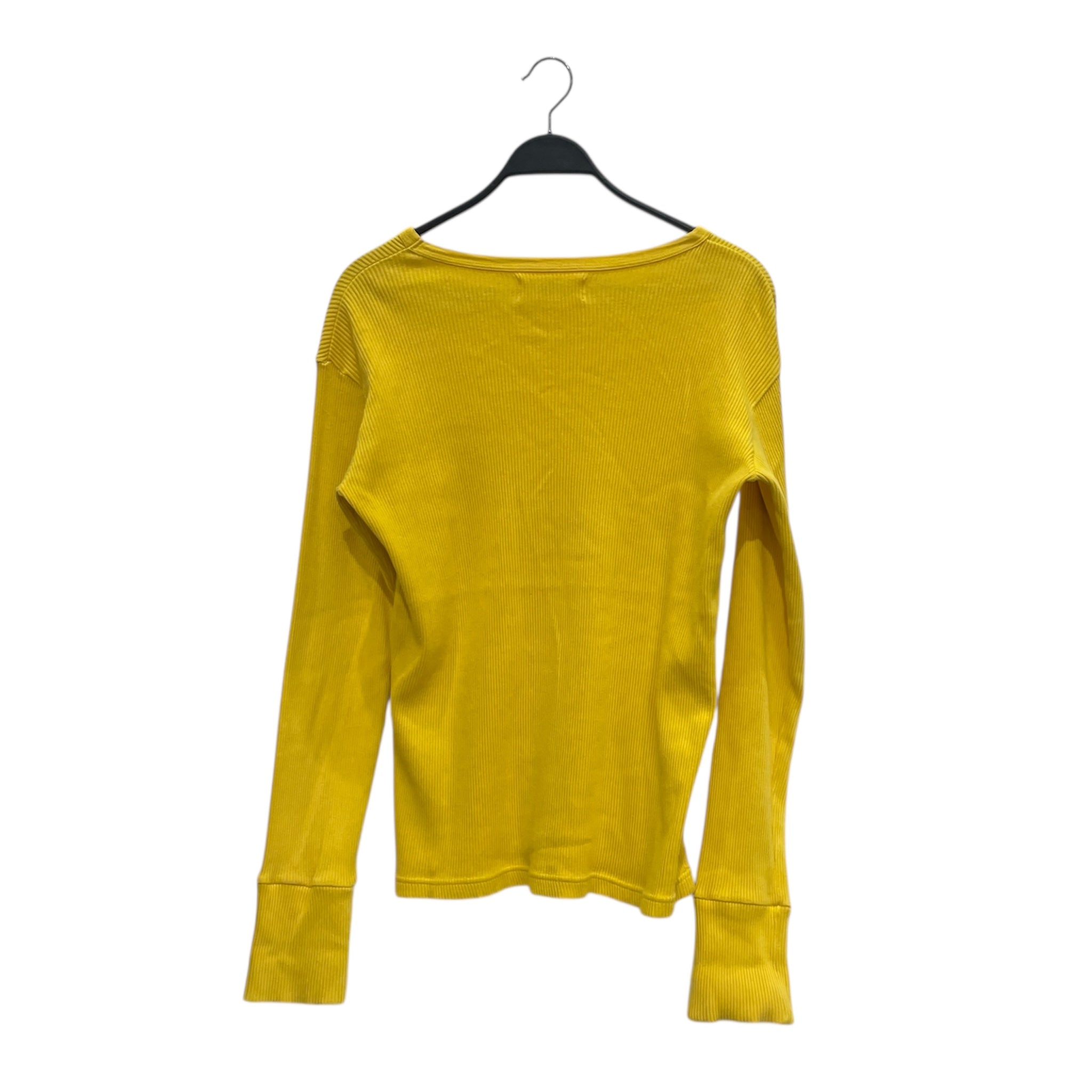 YOHJI YAMAMOTO/LS T-Shirt/3/Cotton/YEL/thick view 2