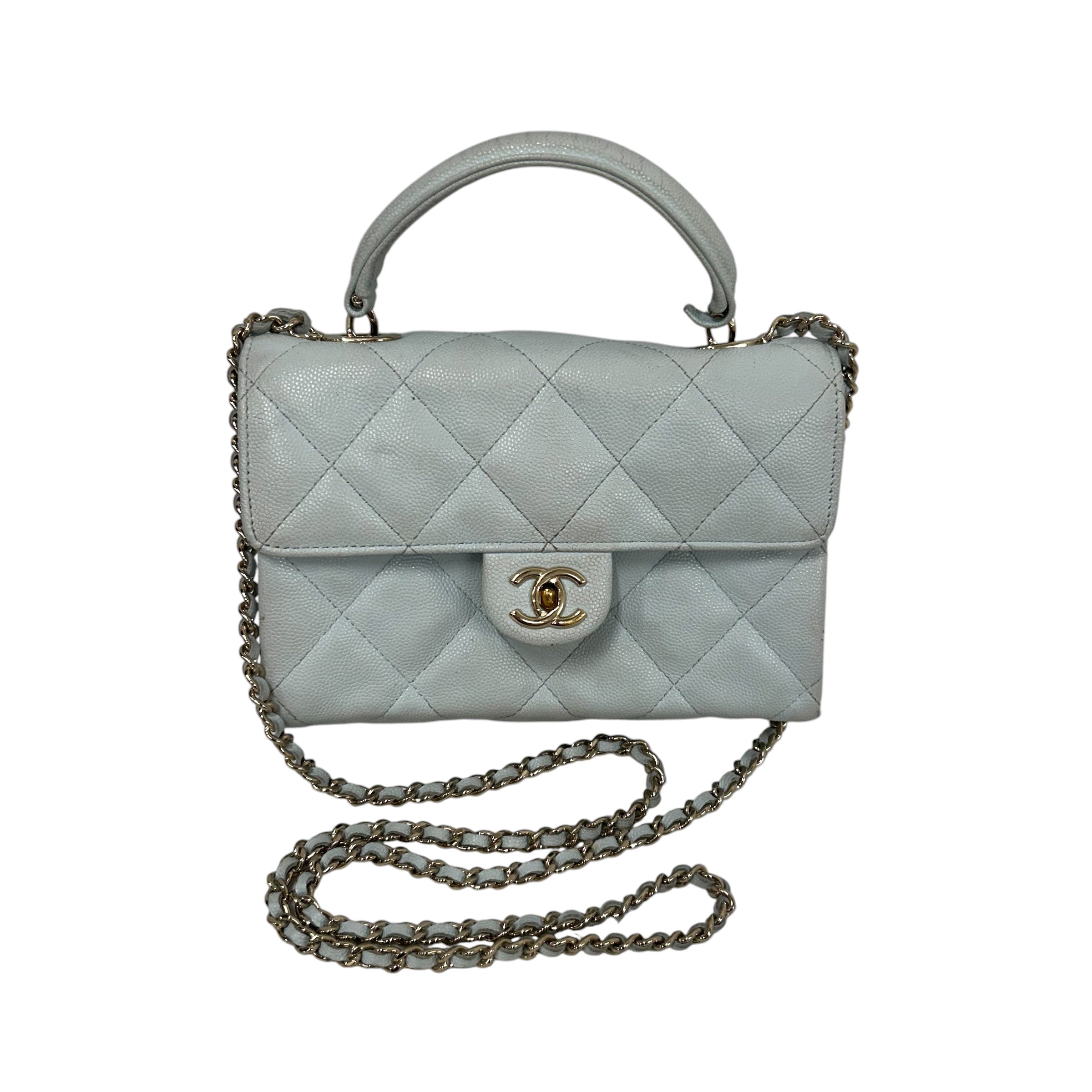 CHANEL/Cross Body Bag/Leather/BLU/chanel cross body view 1