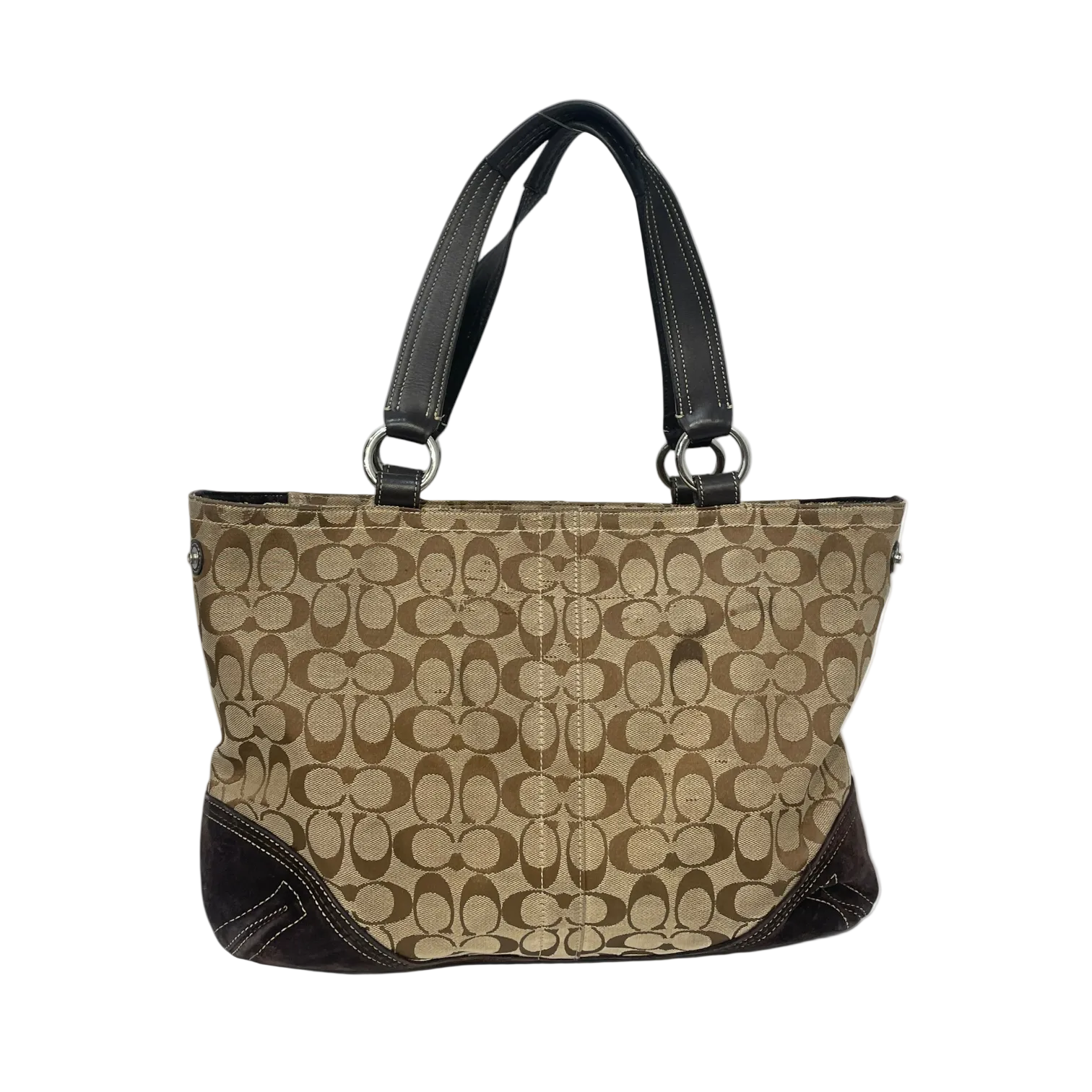 COACH/Tote Bag/Monogram/Cotton/CML/double pocket 06378 view 2