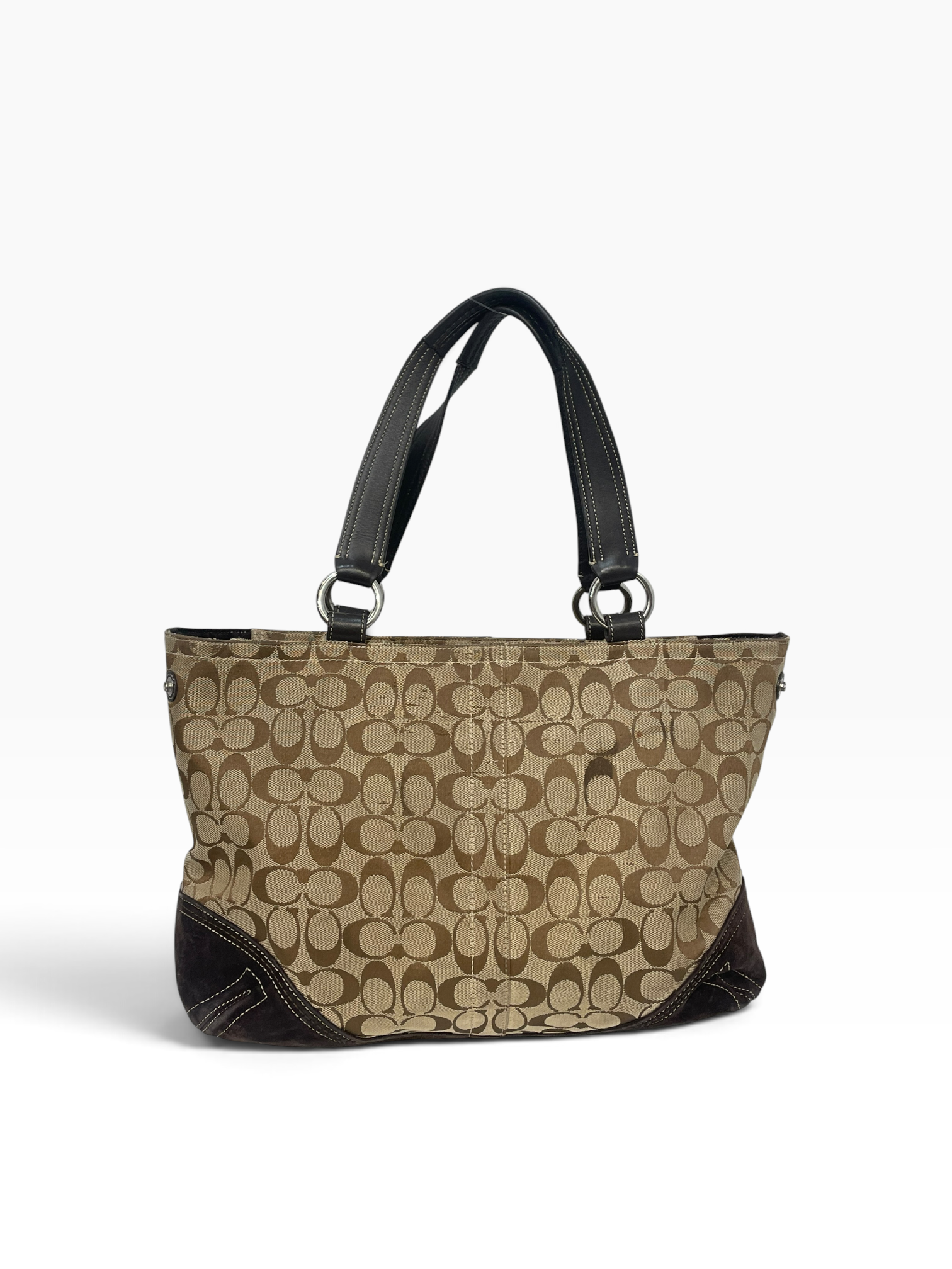 COACH/Tote Bag/Monogram/Cotton/CML/double pocket 06378 view 2