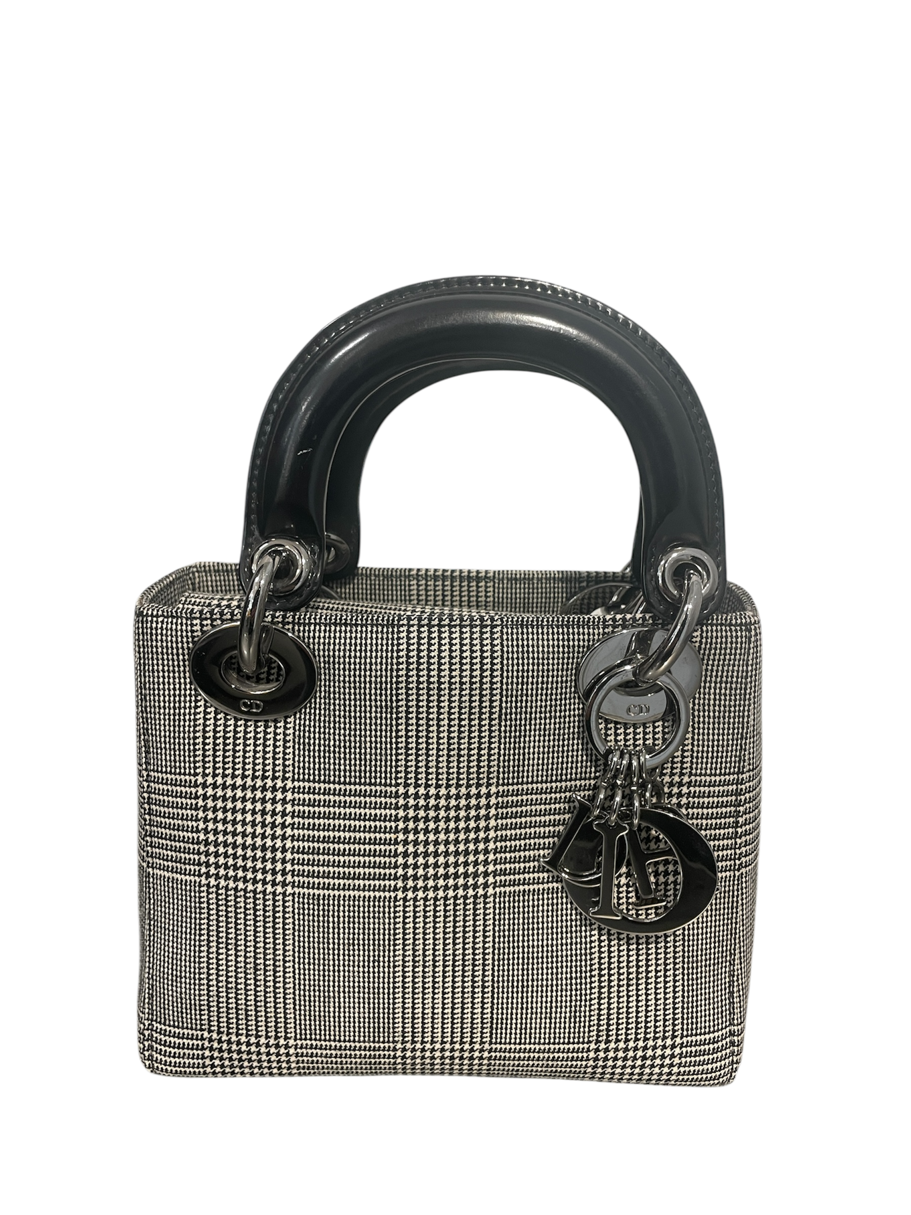 Christian Dior/Hand Bag/Plaid/GRY/HOUNDSTOOTH view 1