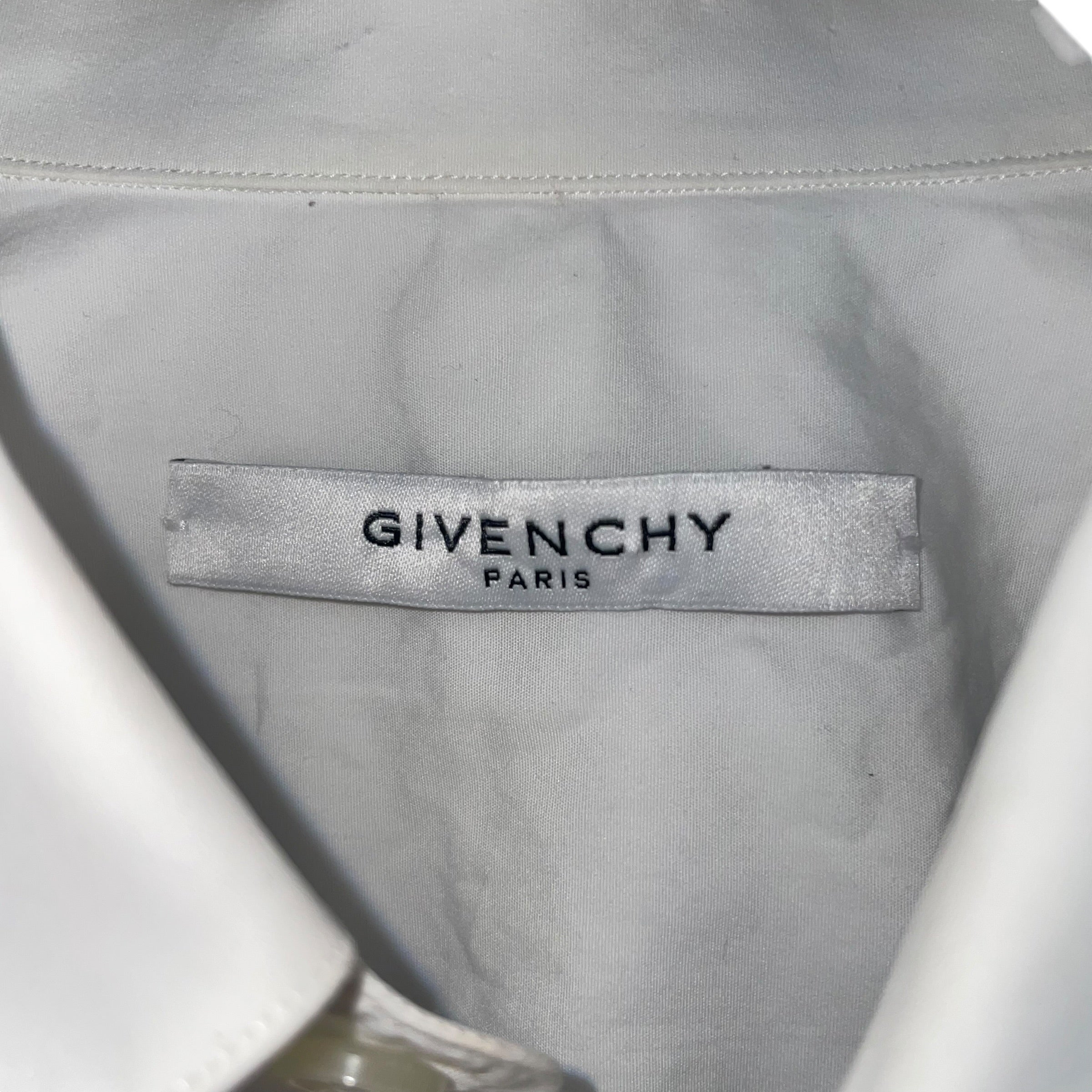 GIVENCHY/LS Blouse/38/Cotton/WHT/PLAIN WHITE BUTTON UP view 3