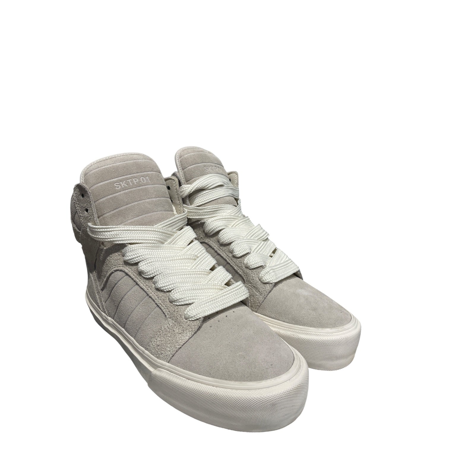 STRAYE/Hi-Sneakers/US 12/Cotton/WHT/SKTP.01 Hi-Top Cream view 1