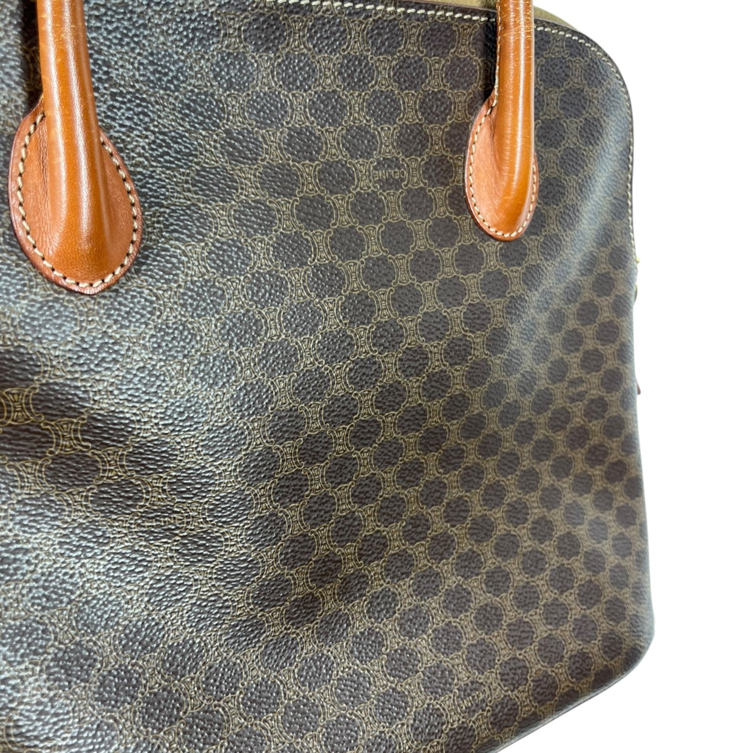 CELINE/Hand Bag/Monogram/Leather/CML/Vintage Macadam Tote Bag view 3