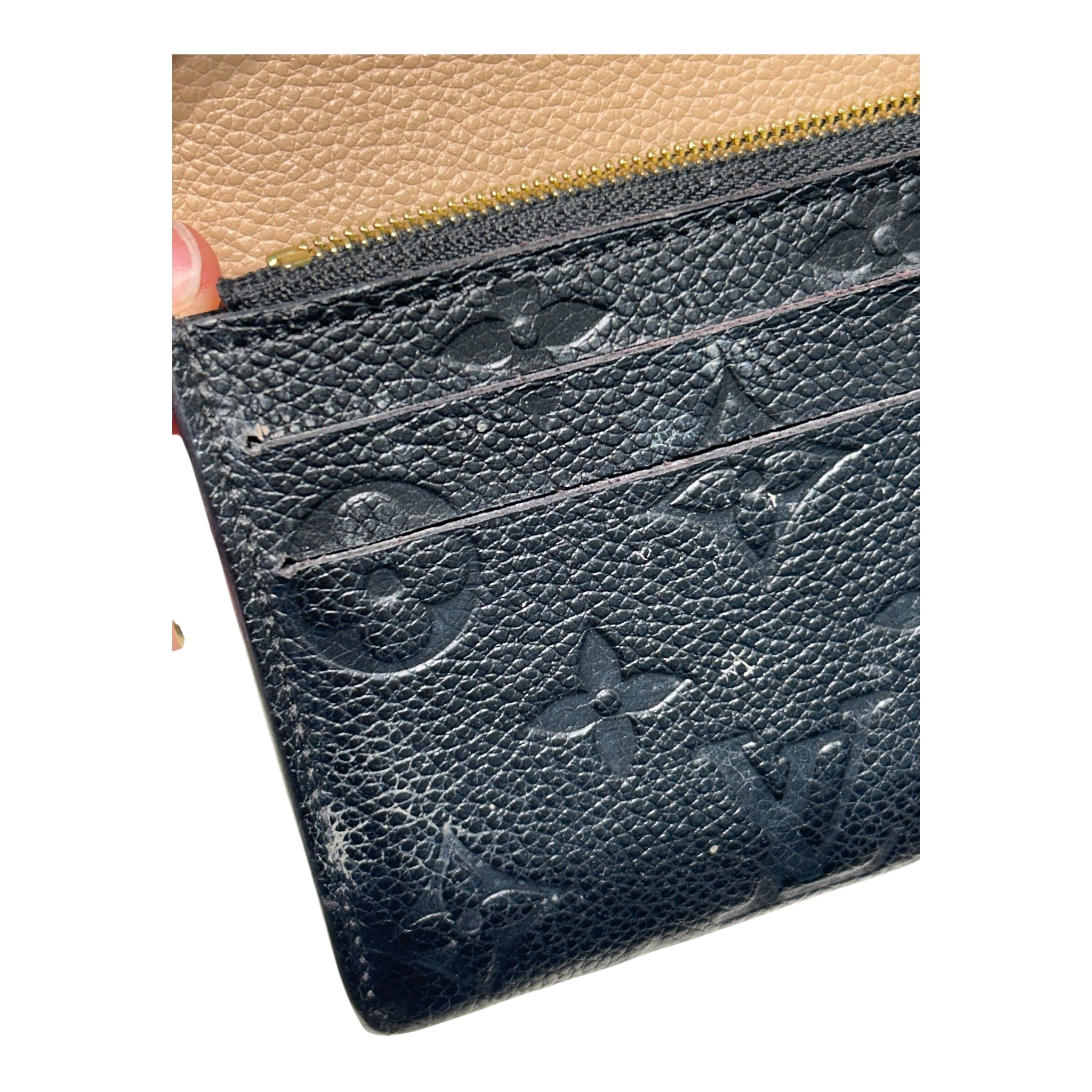 LOUIS VUITTON/Long Wallet/Monogram/Leather/BLK/ view 6