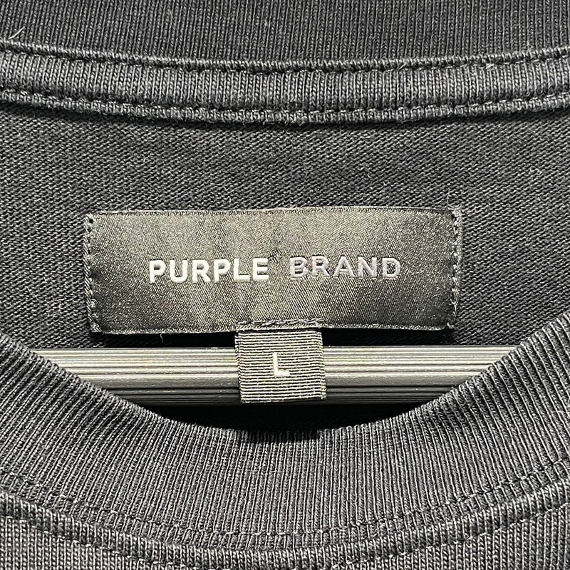 PURPLE BRAND/T-Shirt/L/Cotton/BLK/