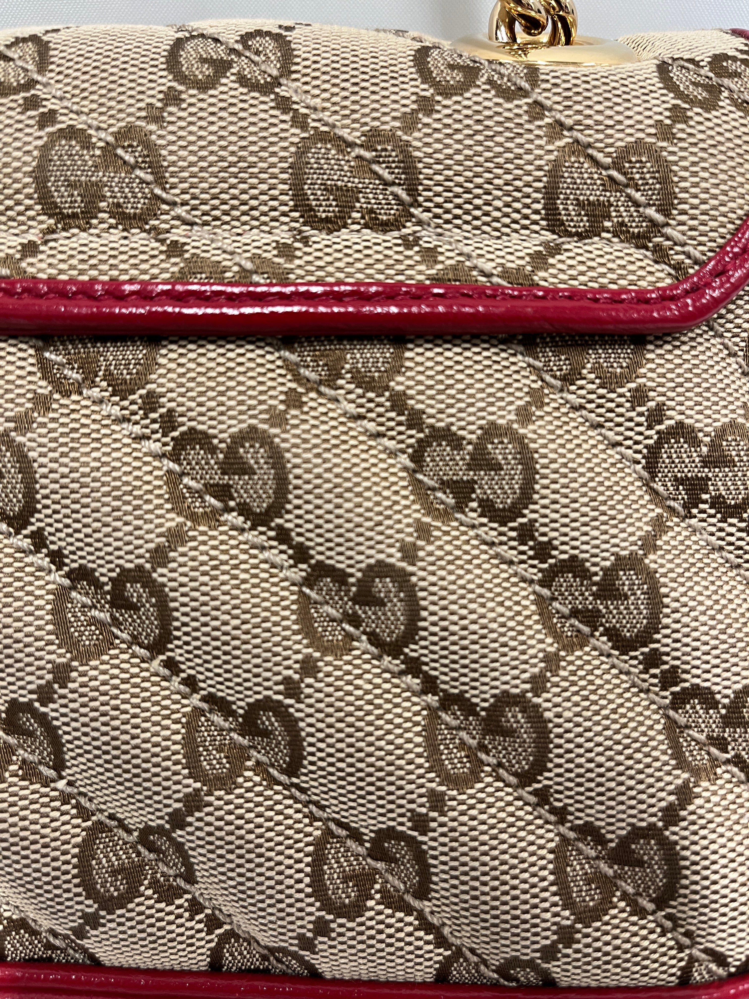 GUCCI/Cross Body Bag/Monogram/Cotton/BRD/GG MARMONT view 5