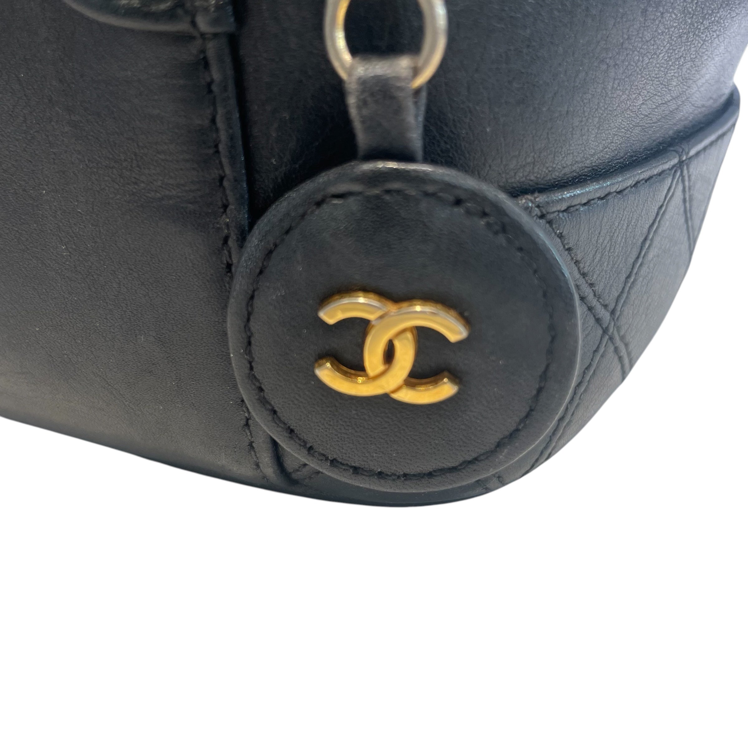 CHANEL/Bag/Leather/BLK/vanity case view 4