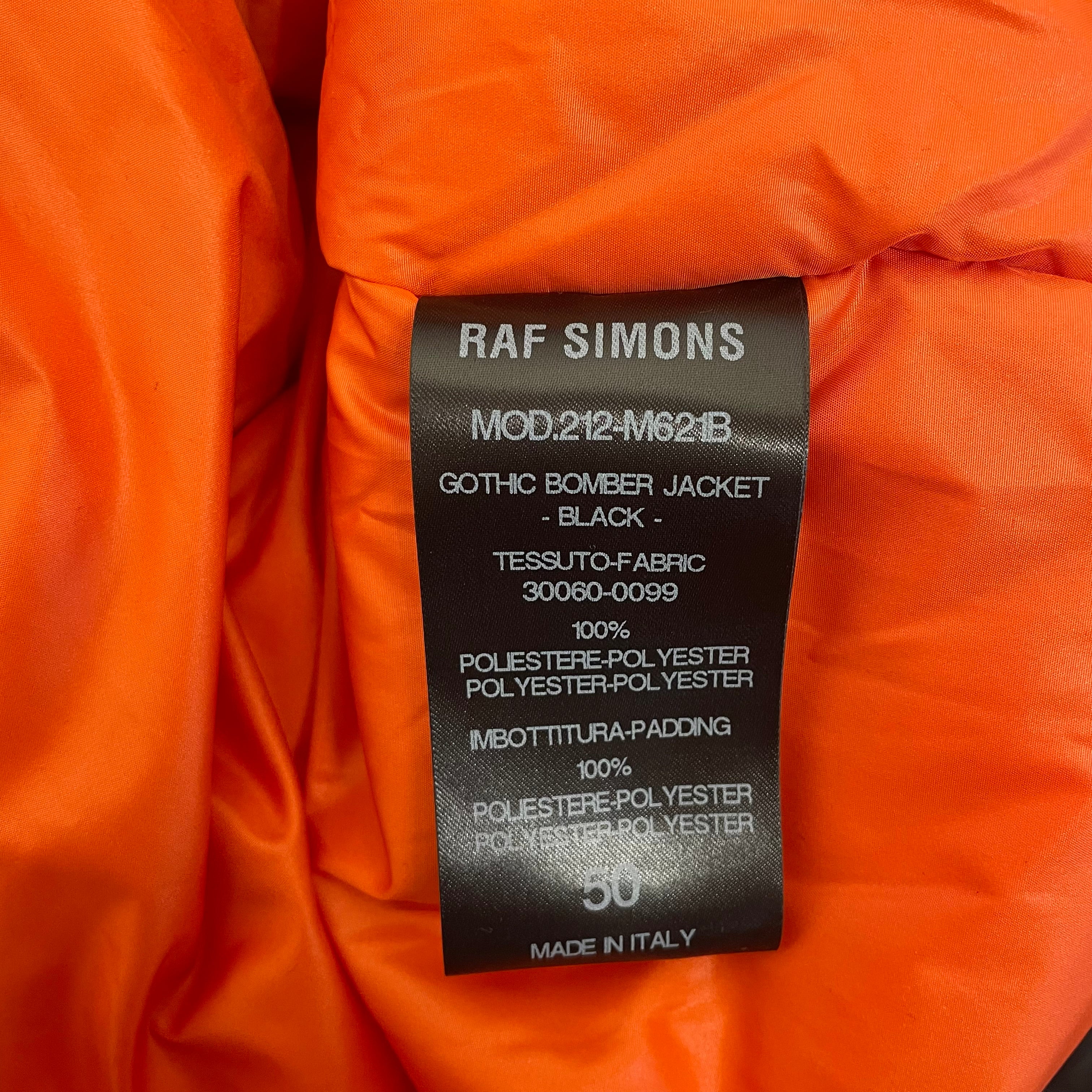 RAF SIMONS/Military Jkt/50/Polyester/BLK/G(H)OST Bomber Jacket view 5