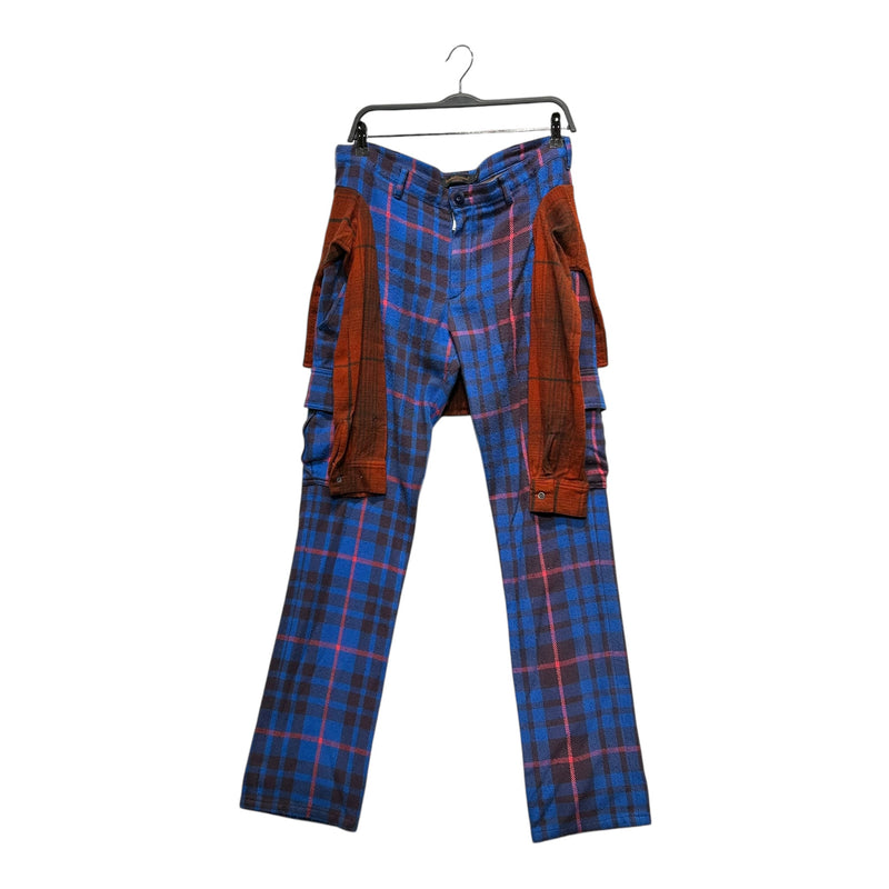 UNDERCOVER/Pants/L/Cotton/BLU/Plaid/HYBRID PLAID PANT