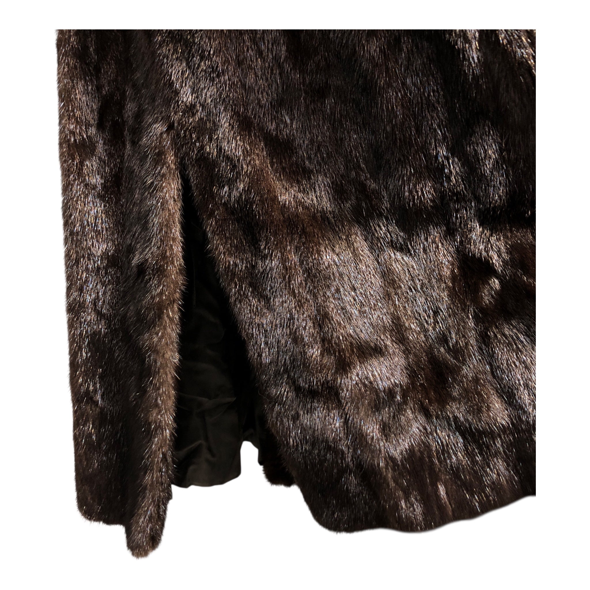 Vintage/Coat/Fur/BRW/SWANSONS long dark brown view 7