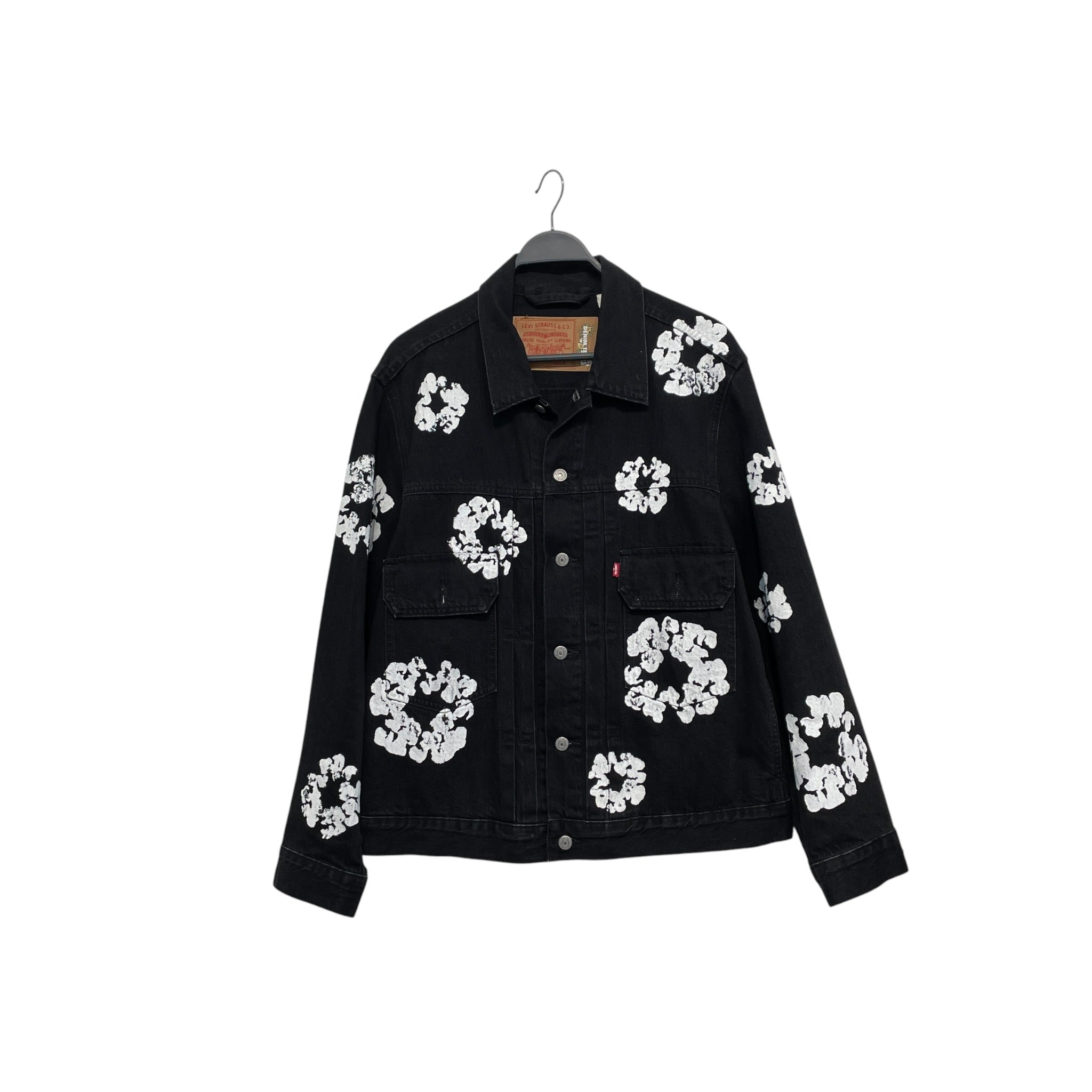 Levi's/Denim Jkt/L/Cotton/BLK/All Over Print/ view 1