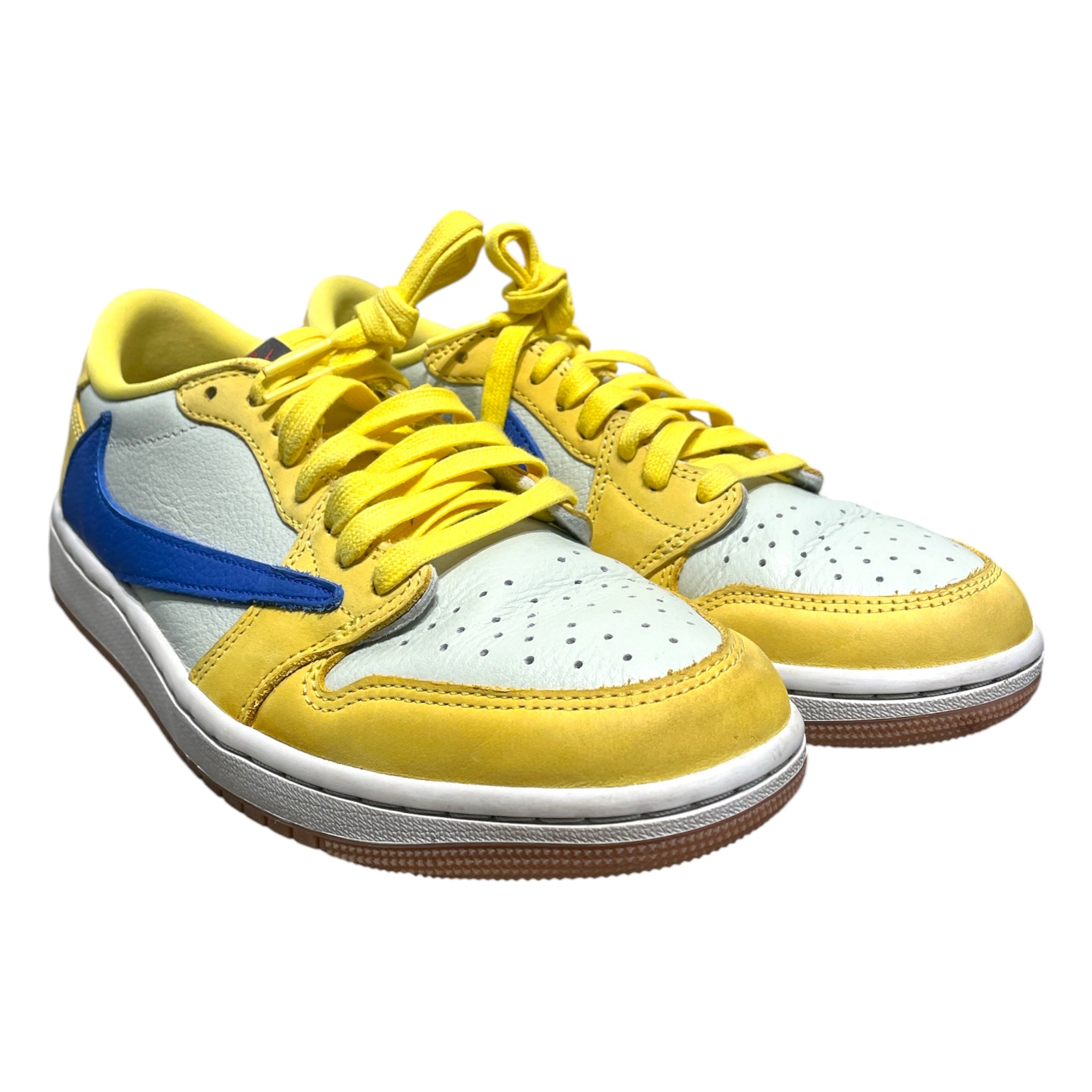 NIKE/TRAVIS SCOTT/Low-Sneakers/US 8/Leather/YEL/Jordan 1 Low Canary view 1