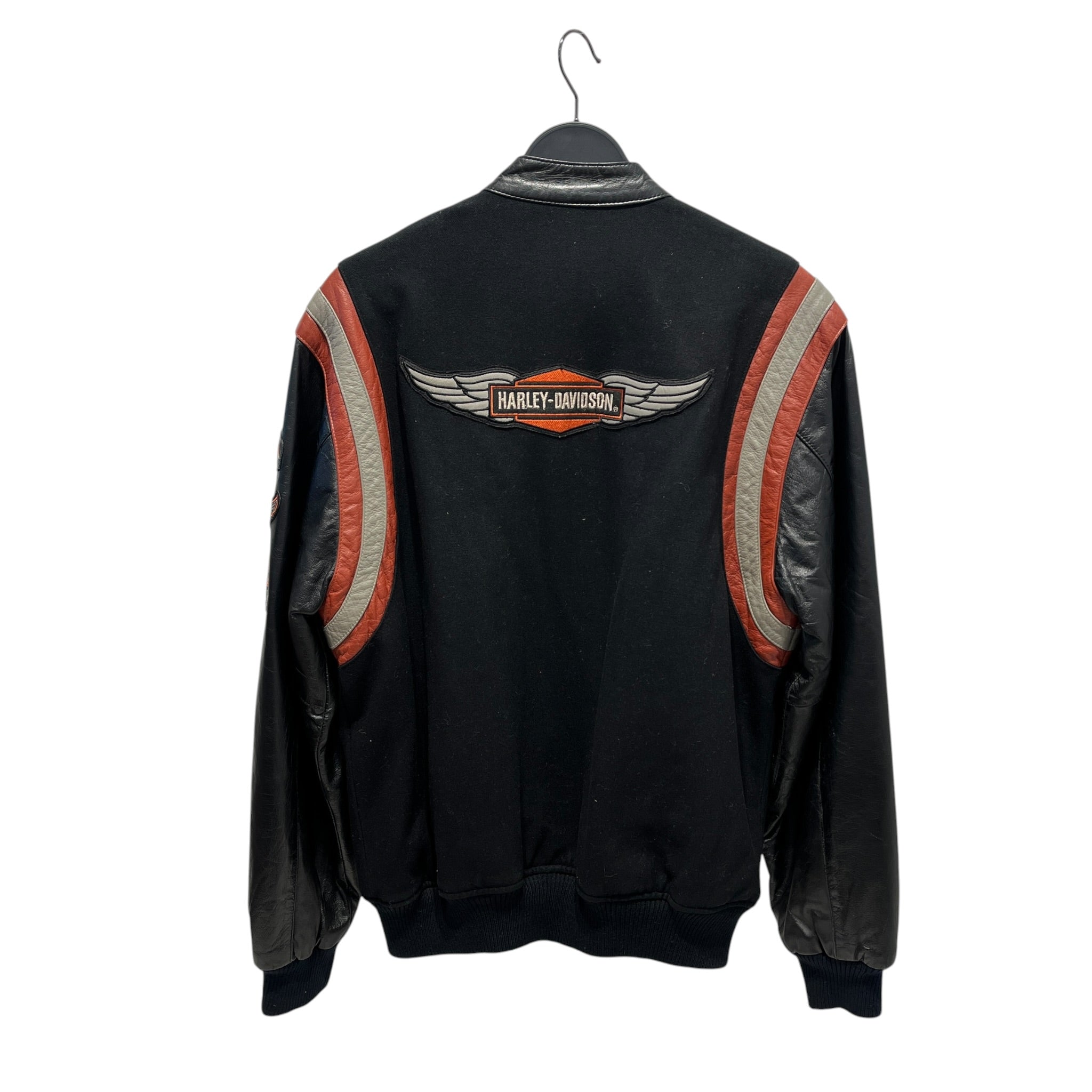 HARLEY DAVIDSON/Jacket/M/Leather/BLK/LETTERMAN view 2