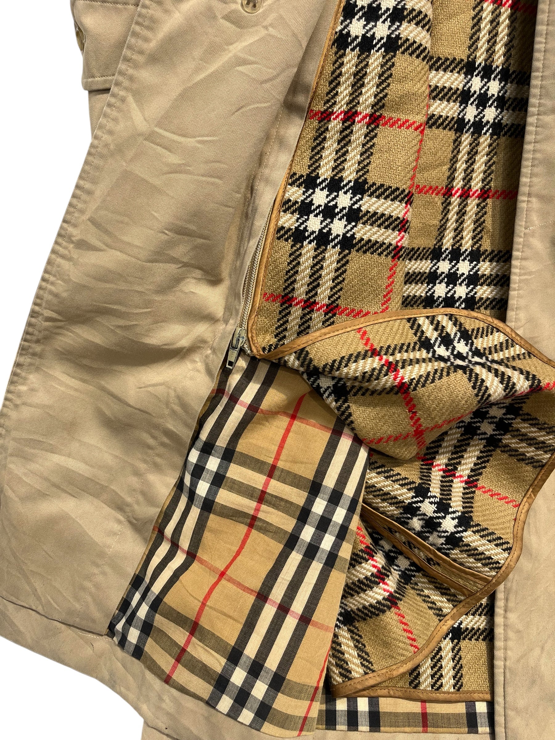 BURBERRYS/Trench Coat/Wool/BEG/plaid lining/ removable view 4