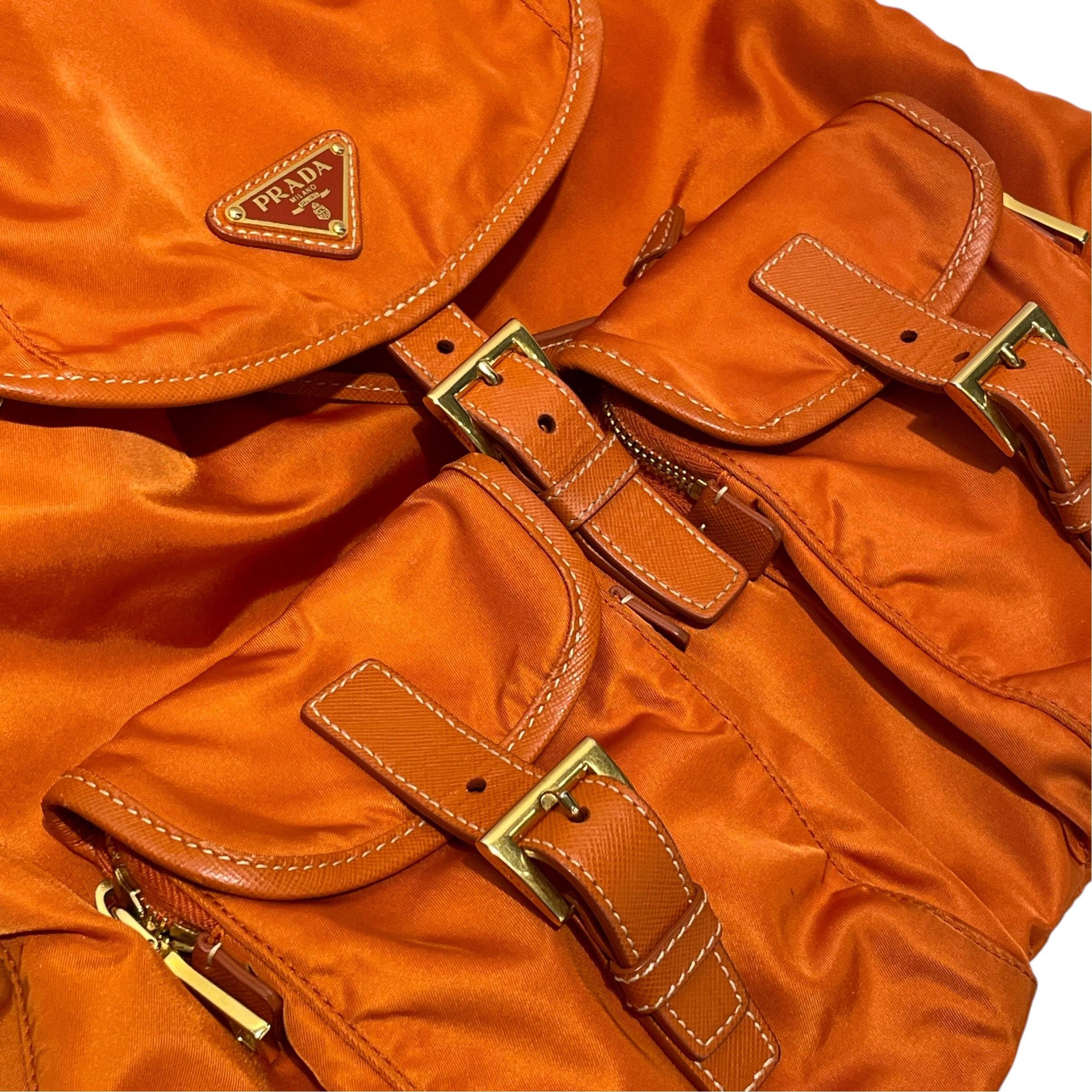 PRADA/Backpack/Polyester/ORN/saffiano view 6