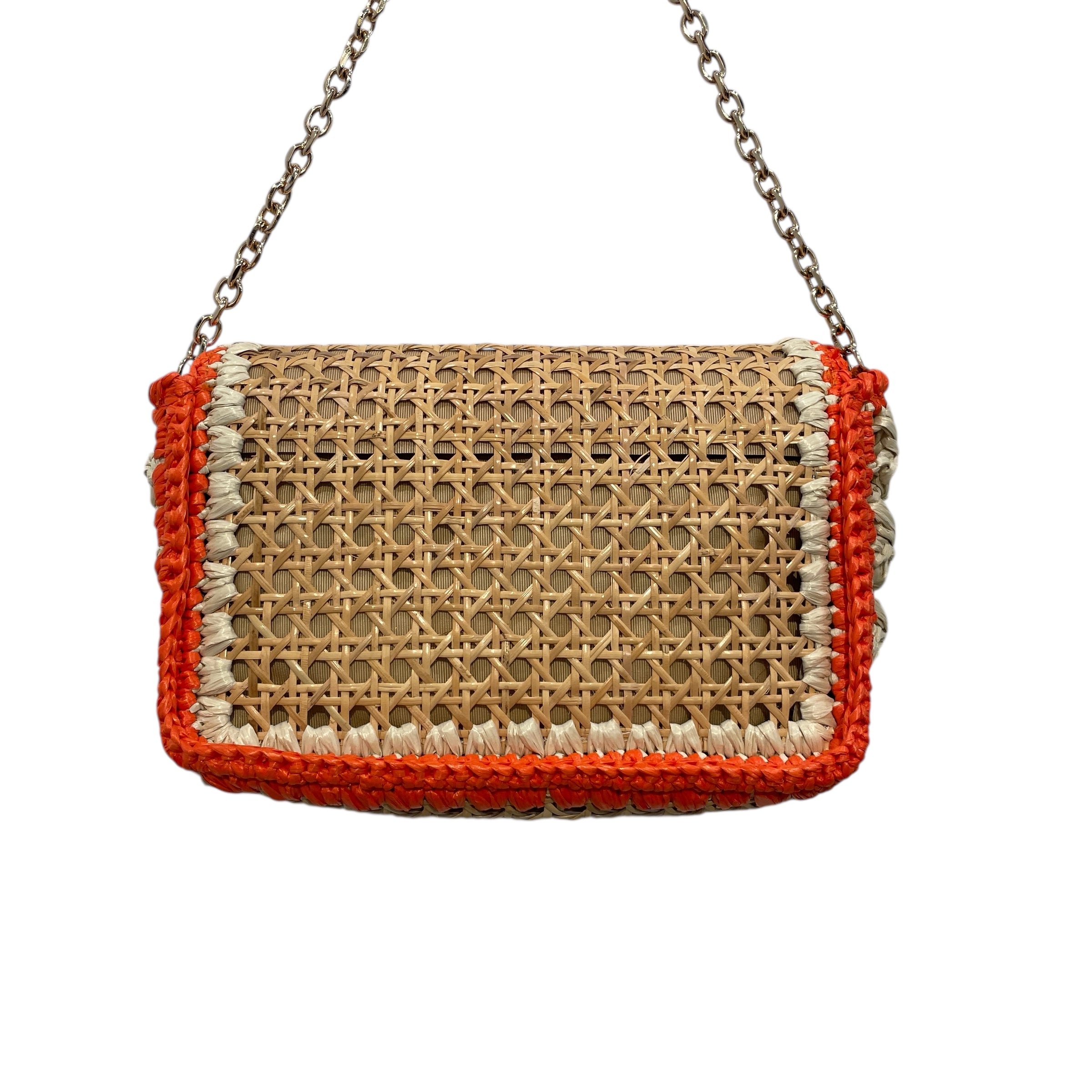 Luisa Spagnoli/Cross Body Bag/M/Border/CRM/Handmade Rattan Bag view 3