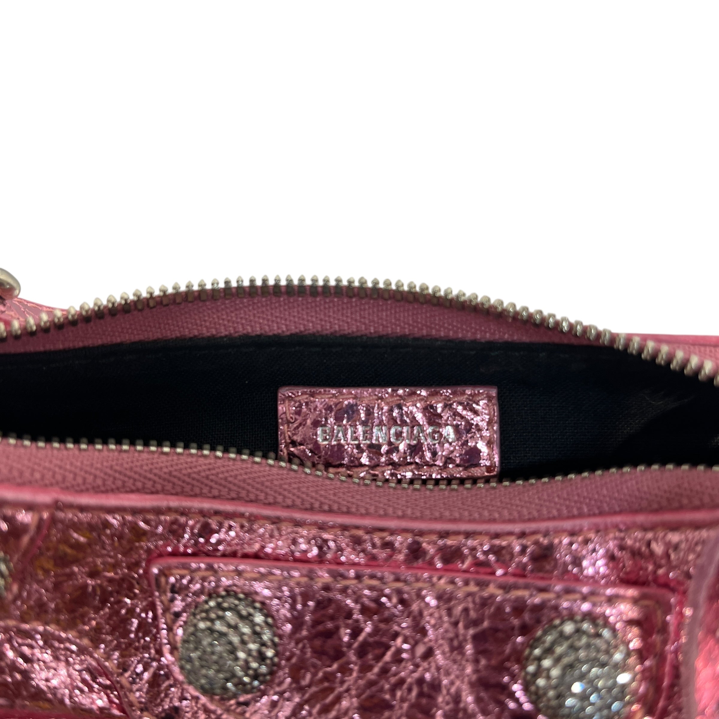 BALENCIAGA/Bag/Leather/PNK/CHAIN STRAP BEDAZZLED HARDWEAR view 4