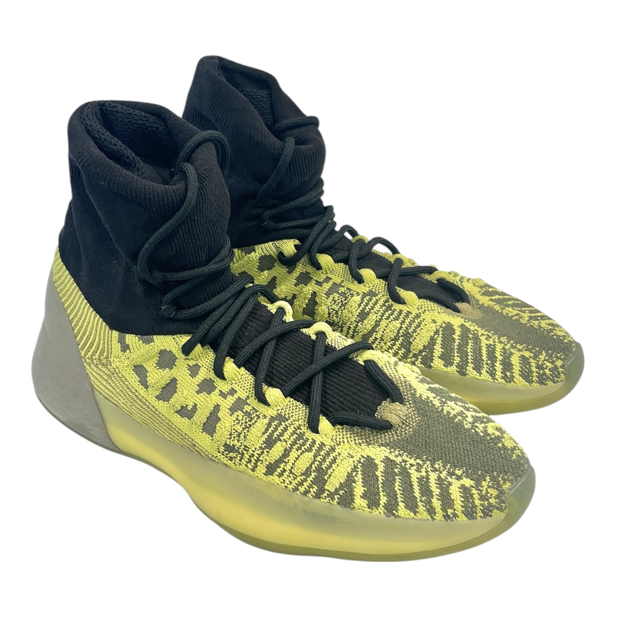 YEEZY/Hi-Sneakers/US 12.5/Nylon/GRN/BSKTBL view 1