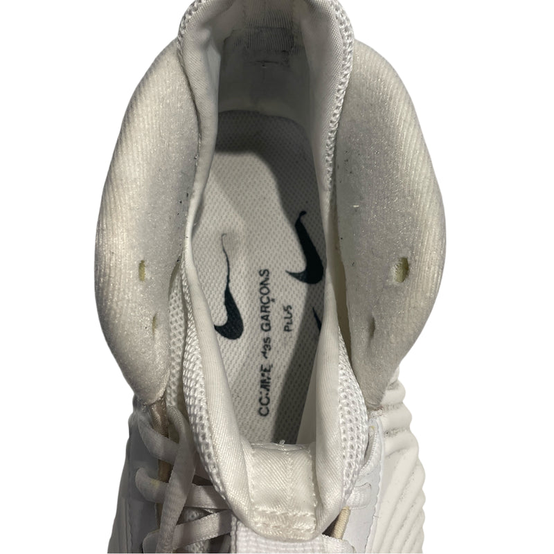 COMME des GARCONS HOMME PLUS/NIKE/Hi-Sneakers/US 7/Leather/WHT/Air Foamposite