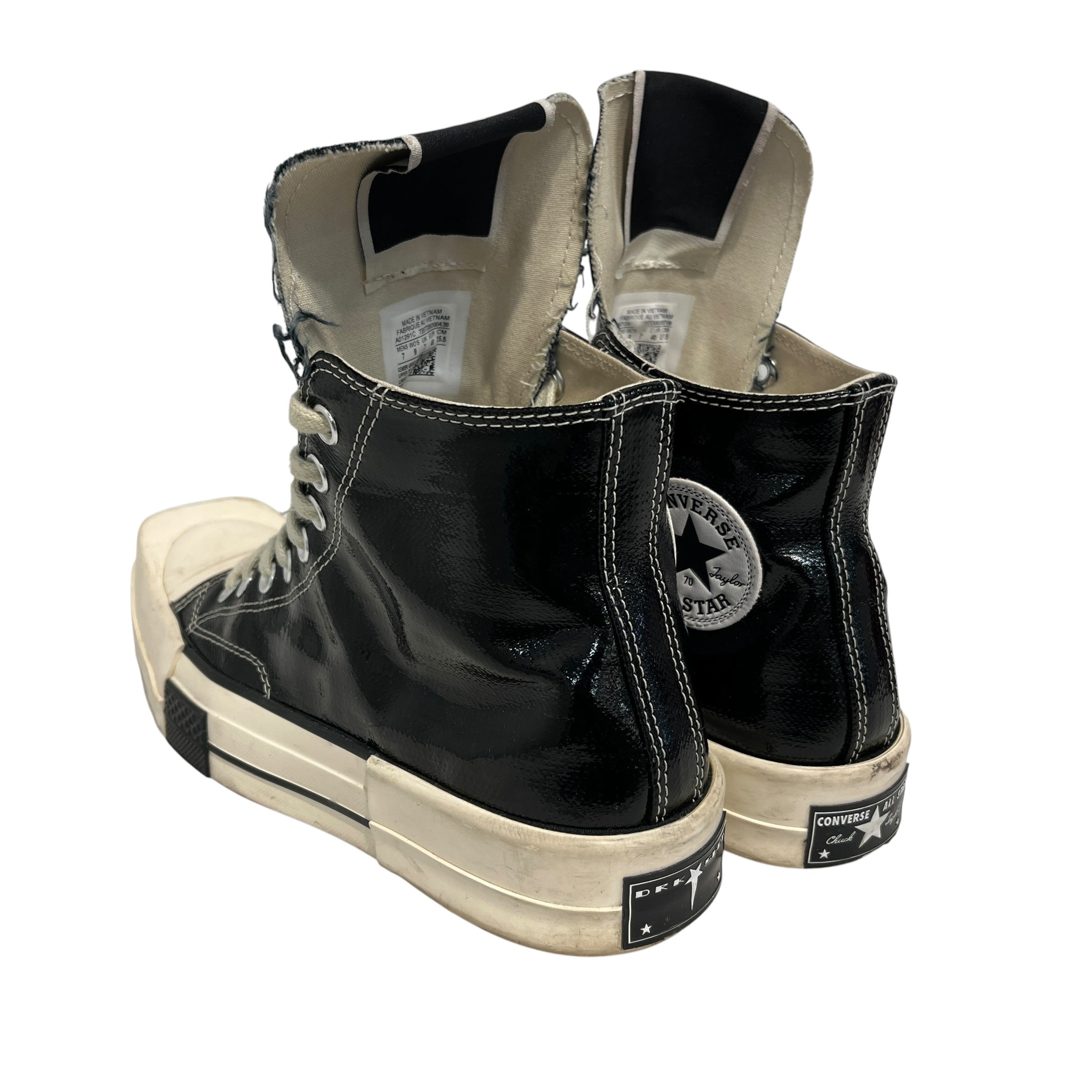 RICK OWENS DRKSHDW/CONVERSE/Hi-Sneakers/US 7/Nylon/BLK/turbodrk view 2
