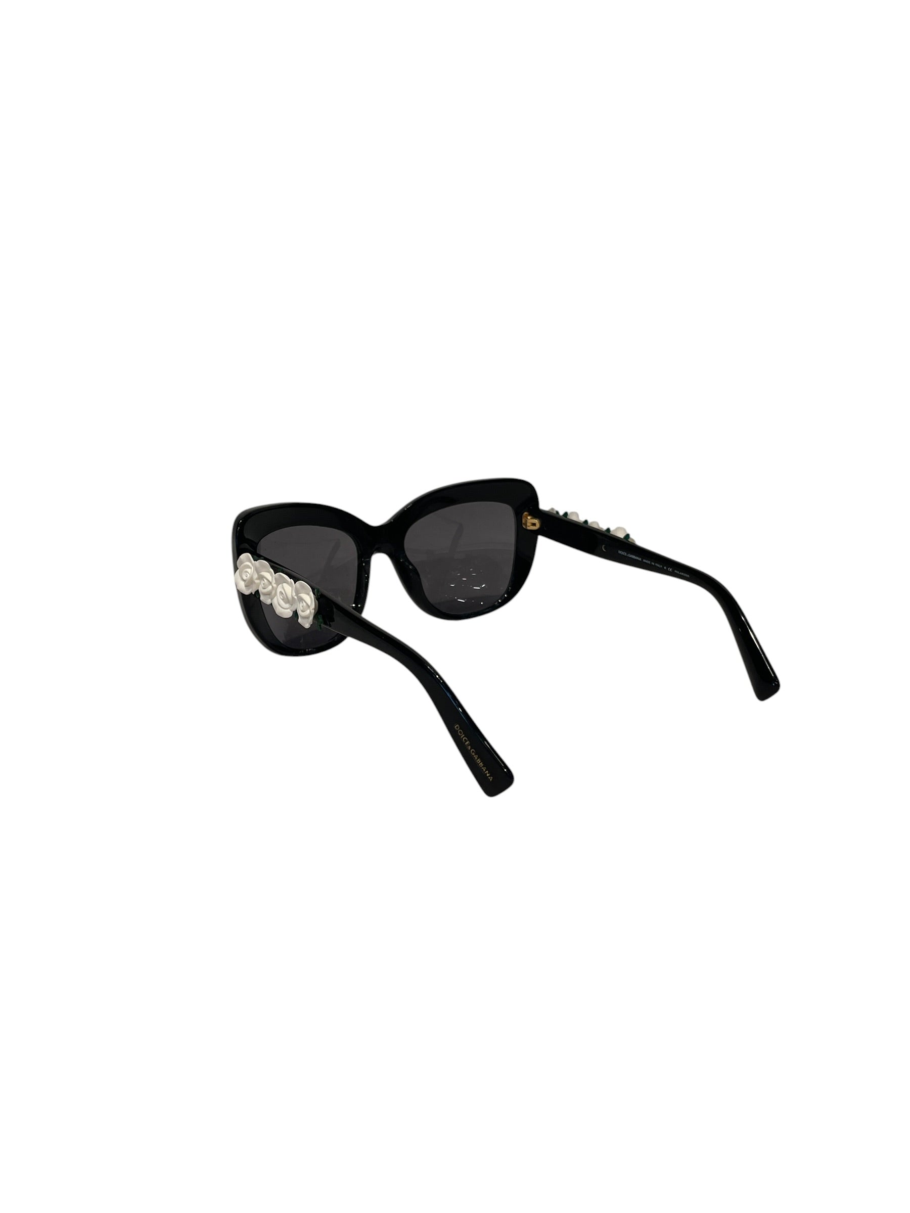 DOLCE&GABBANA/Sunglasses/Plastic/BLK/CATEYE WHITE FLOWERS (W/BOX) view 4