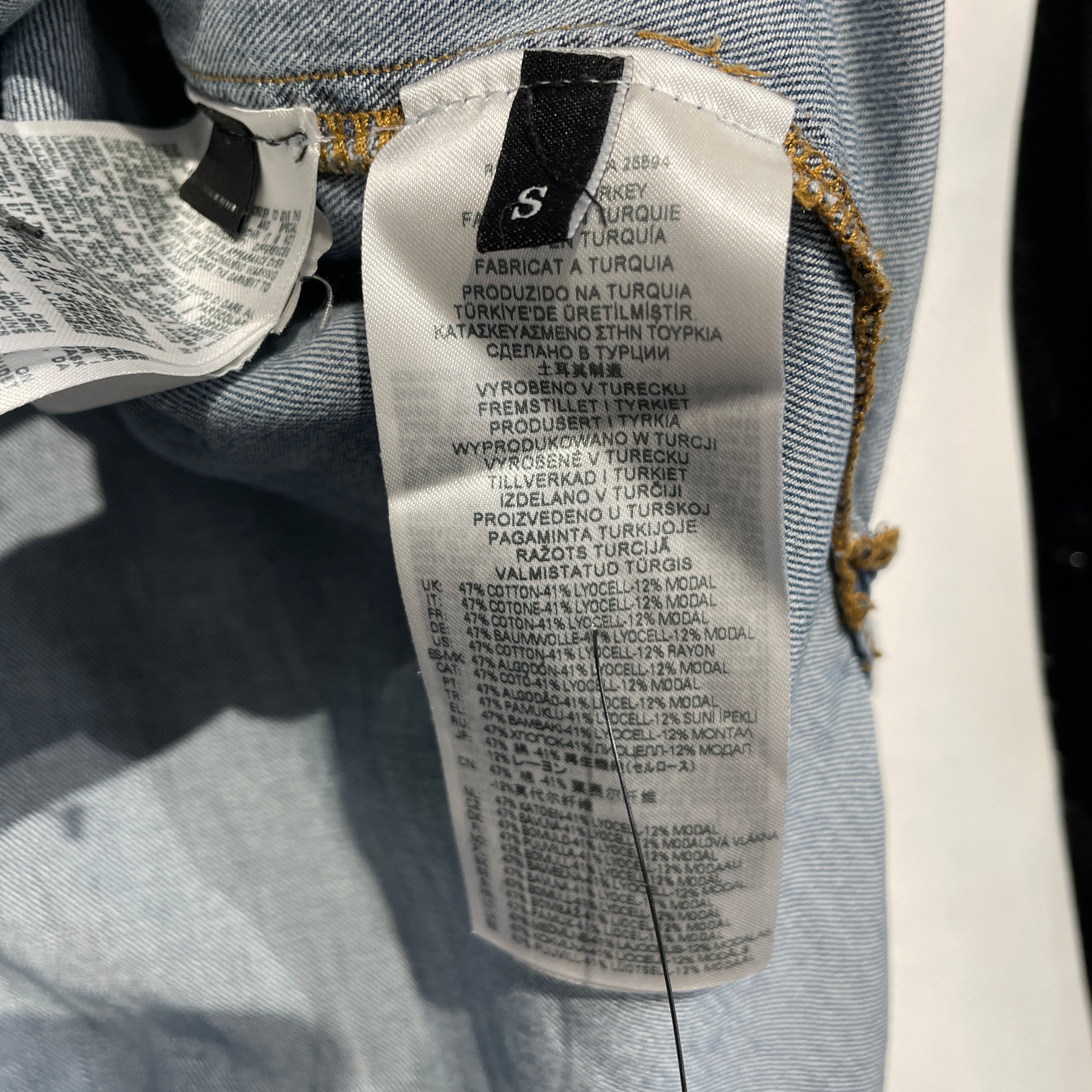 DIESEL/Shirt Dress/S/Cotton/IDG/DESTROYED DENIM DRESS view 6