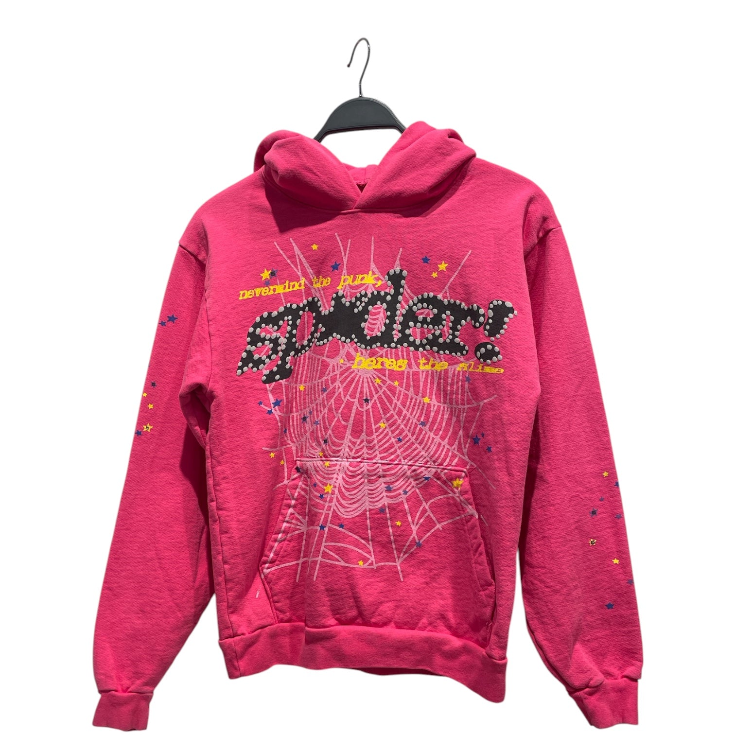 Sp5der/Hoodie/1/Cotton/PNK/PINK SP5DER HOODIE view 1
