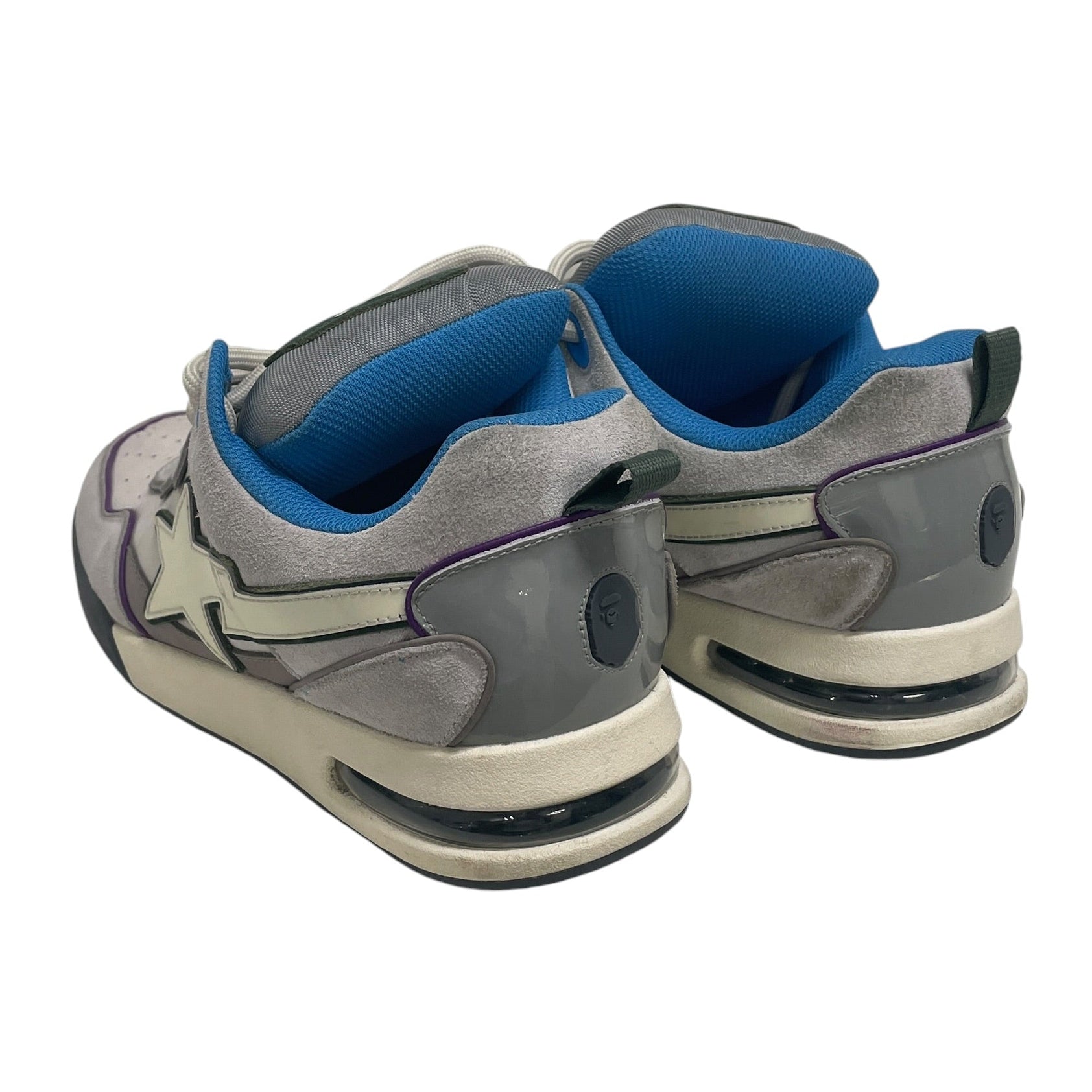 A BATHING APE/Low-Sneakers/US 9.5/Cotton/GRY/BAPE-STA#2/GRY/PRPL/BLU INNER view 2
